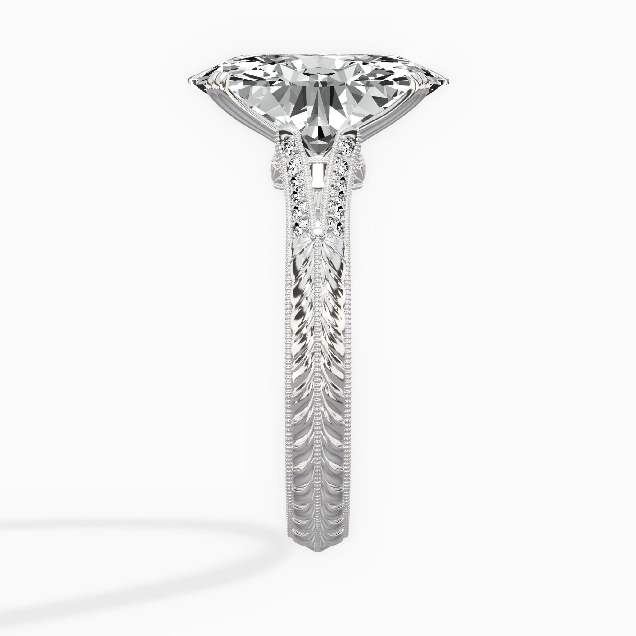 Bali Vintage Style Engagement Ring - The Better Diamonds