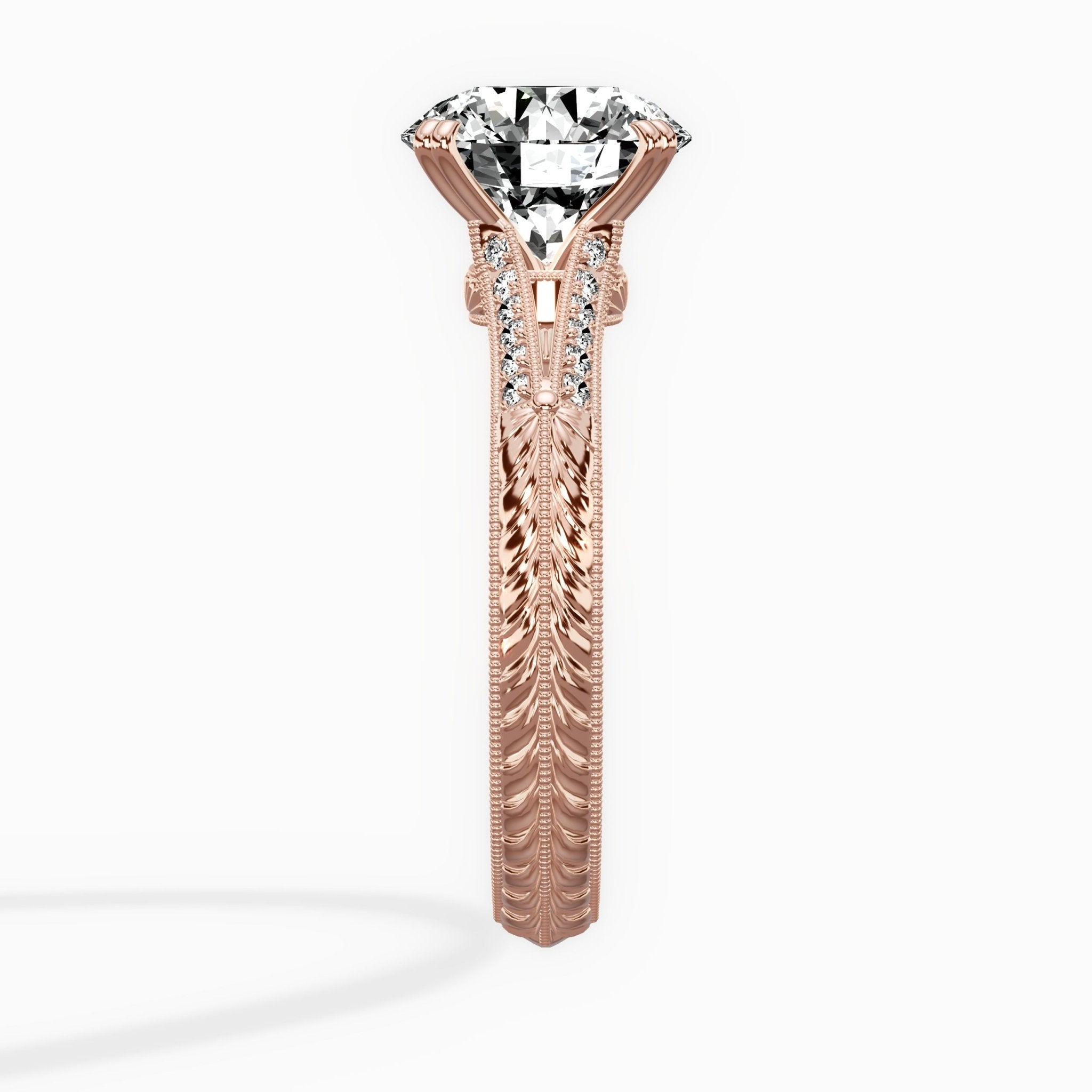 Bali Vintage Style Engagement Ring - The Better Diamonds
