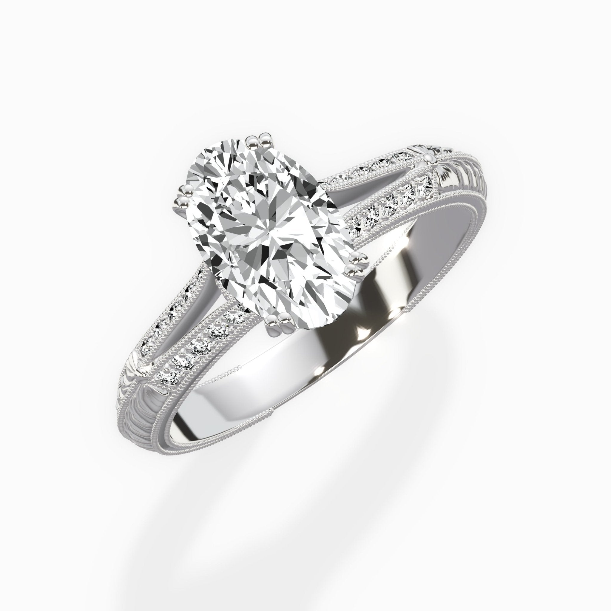 Bali Vintage Style Engagement Ring - The Better Diamonds
