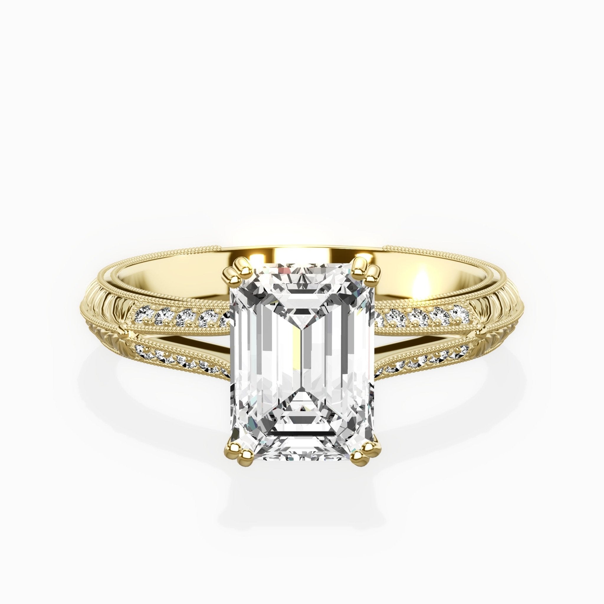 Bali Vintage Style Engagement Ring - The Better Diamonds