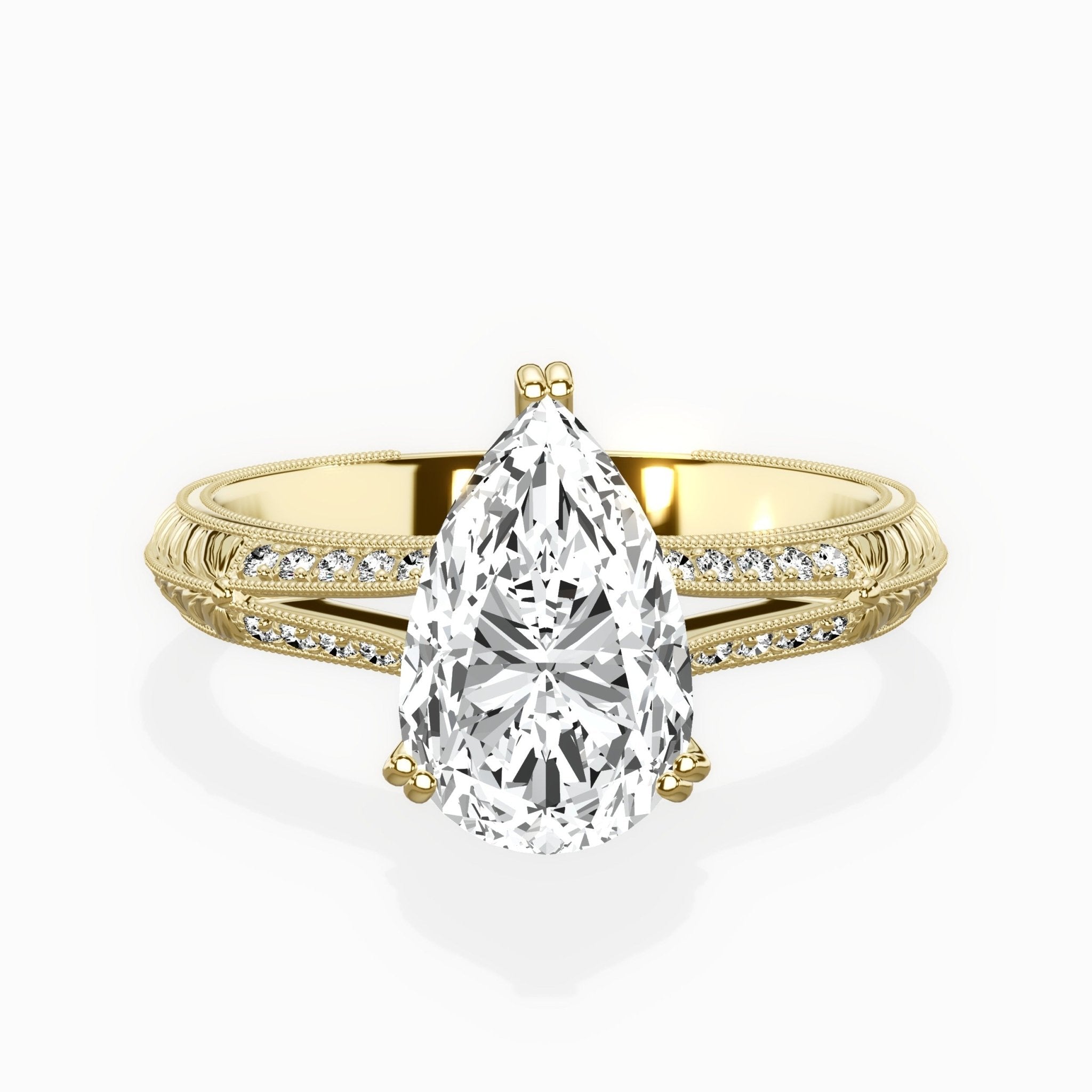 Bali Vintage Style Engagement Ring - The Better Diamonds