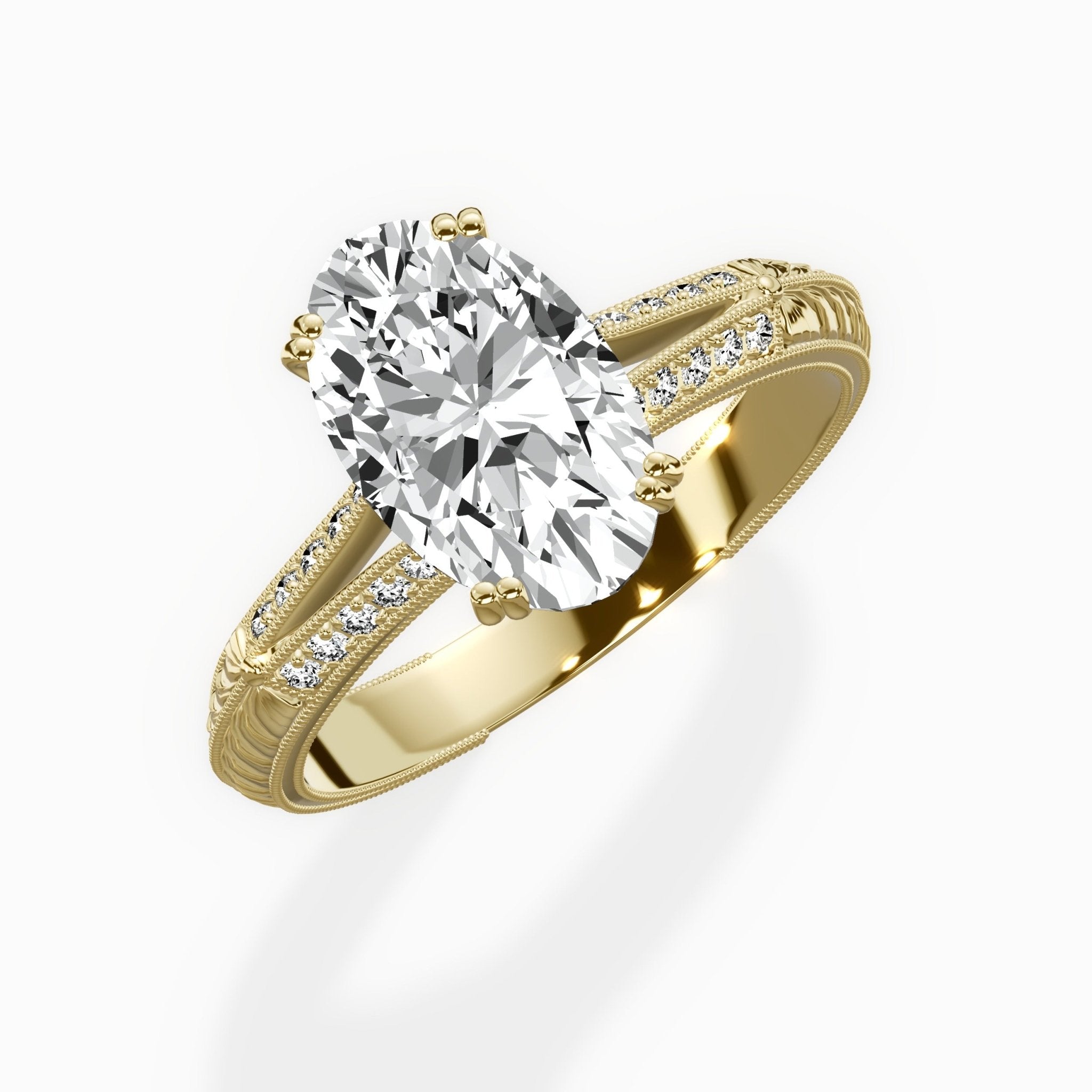 Bali Vintage Style Engagement Ring - The Better Diamonds
