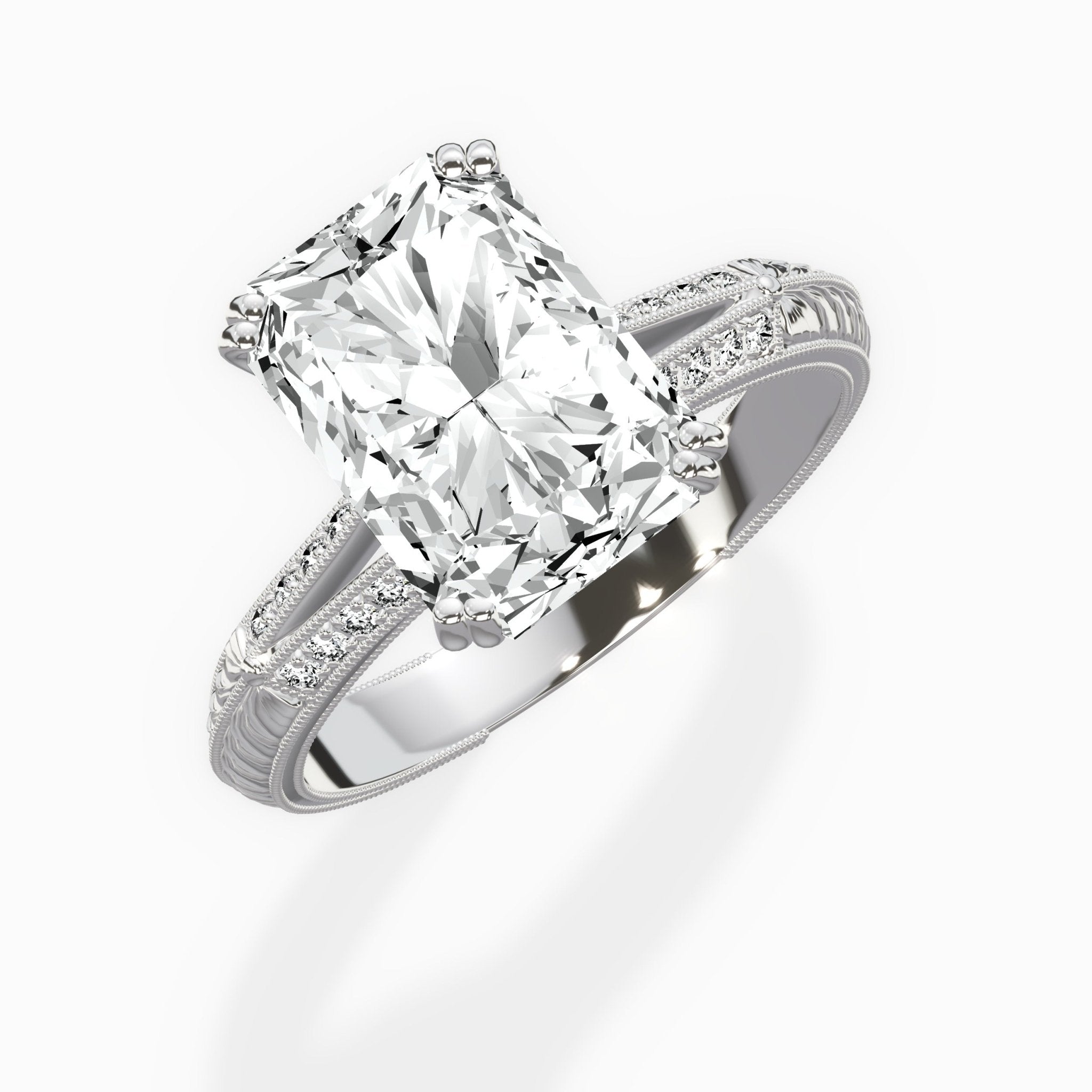 Bali Vintage Style Engagement Ring - The Better Diamonds