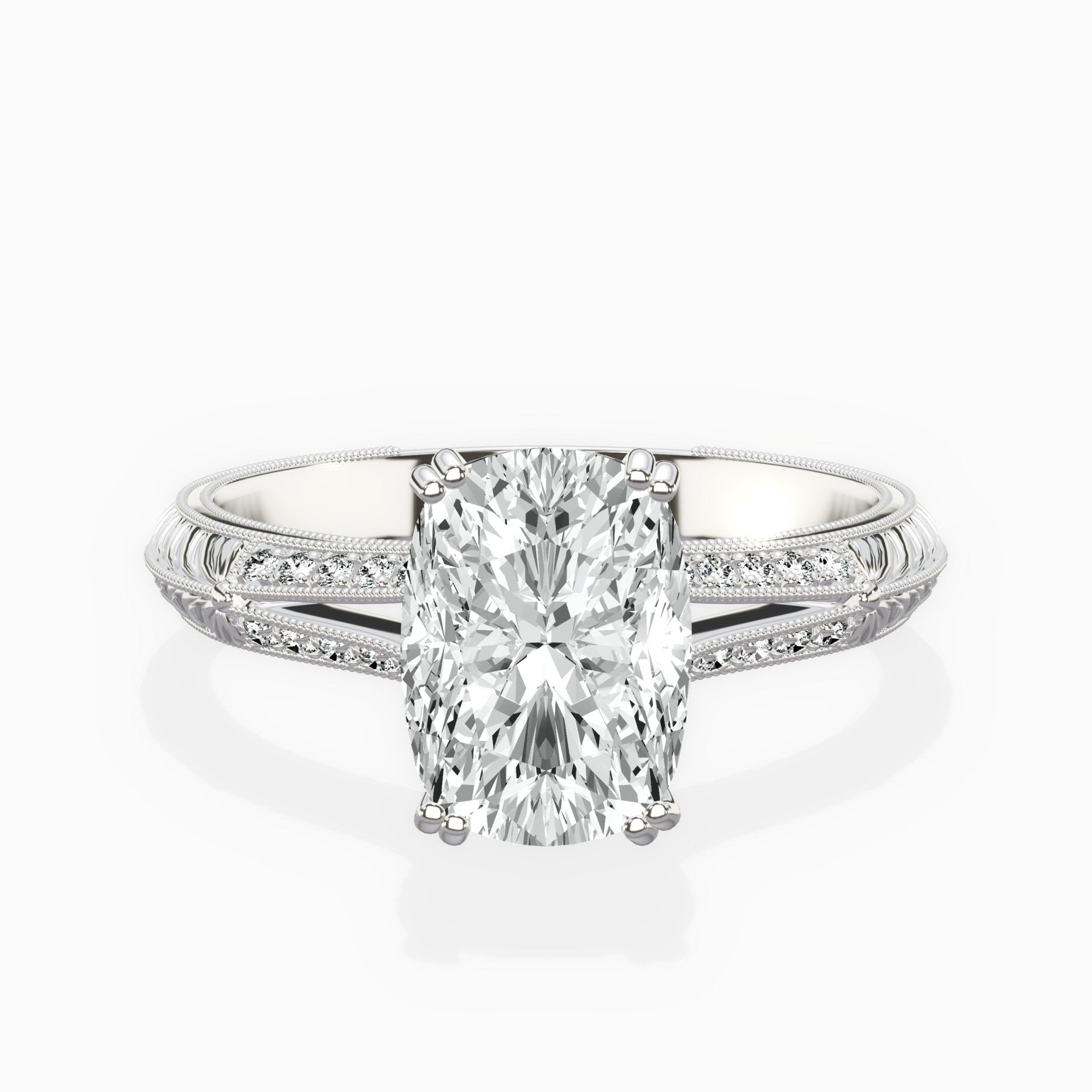 Bali Vintage Style Engagement Ring - The Better Diamonds