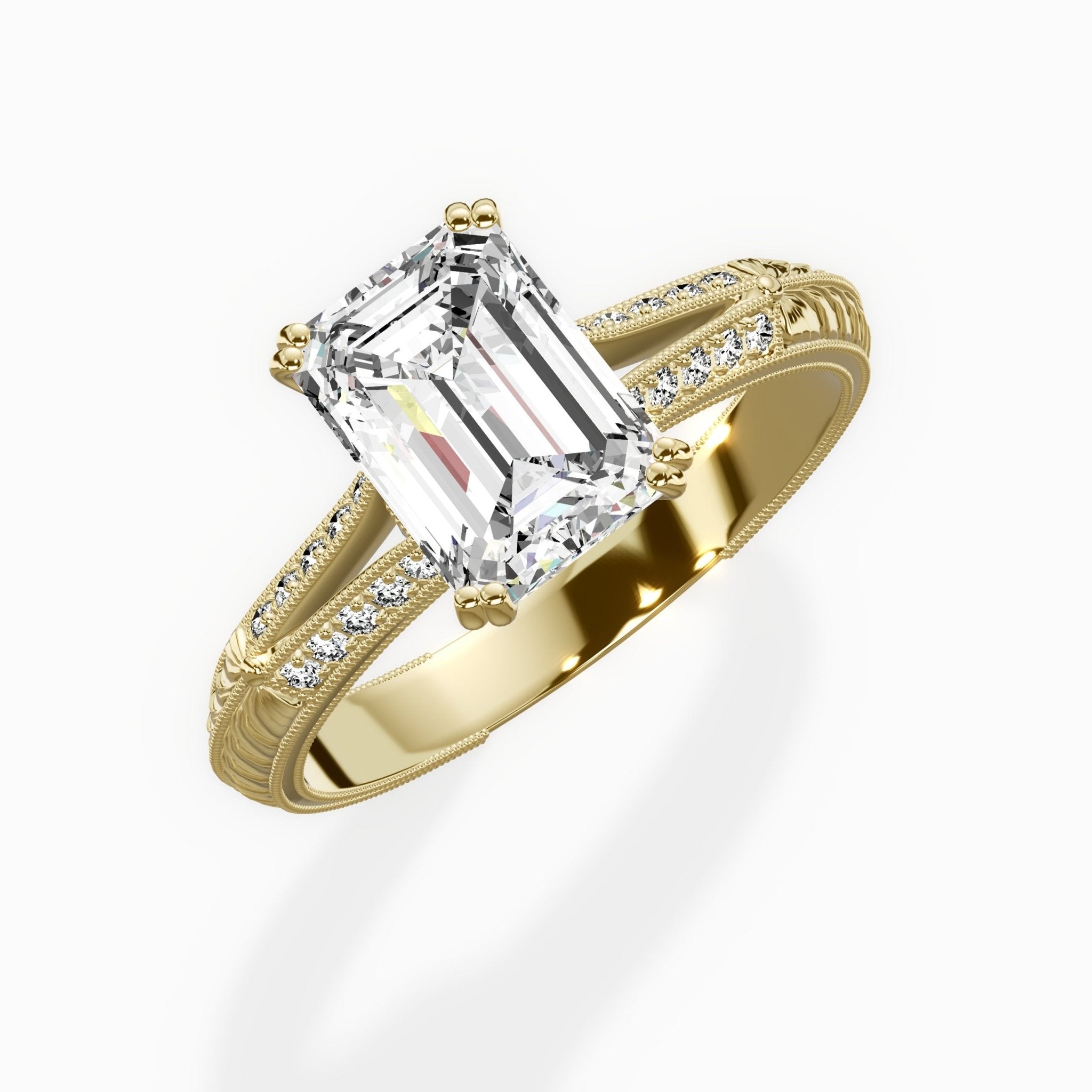 Bali Vintage Style Engagement Ring - The Better Diamonds