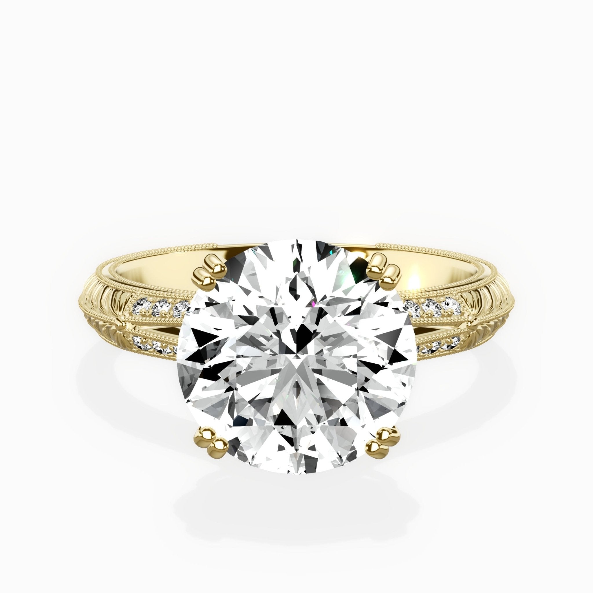 Bali Vintage Style Engagement Ring - The Better Diamonds