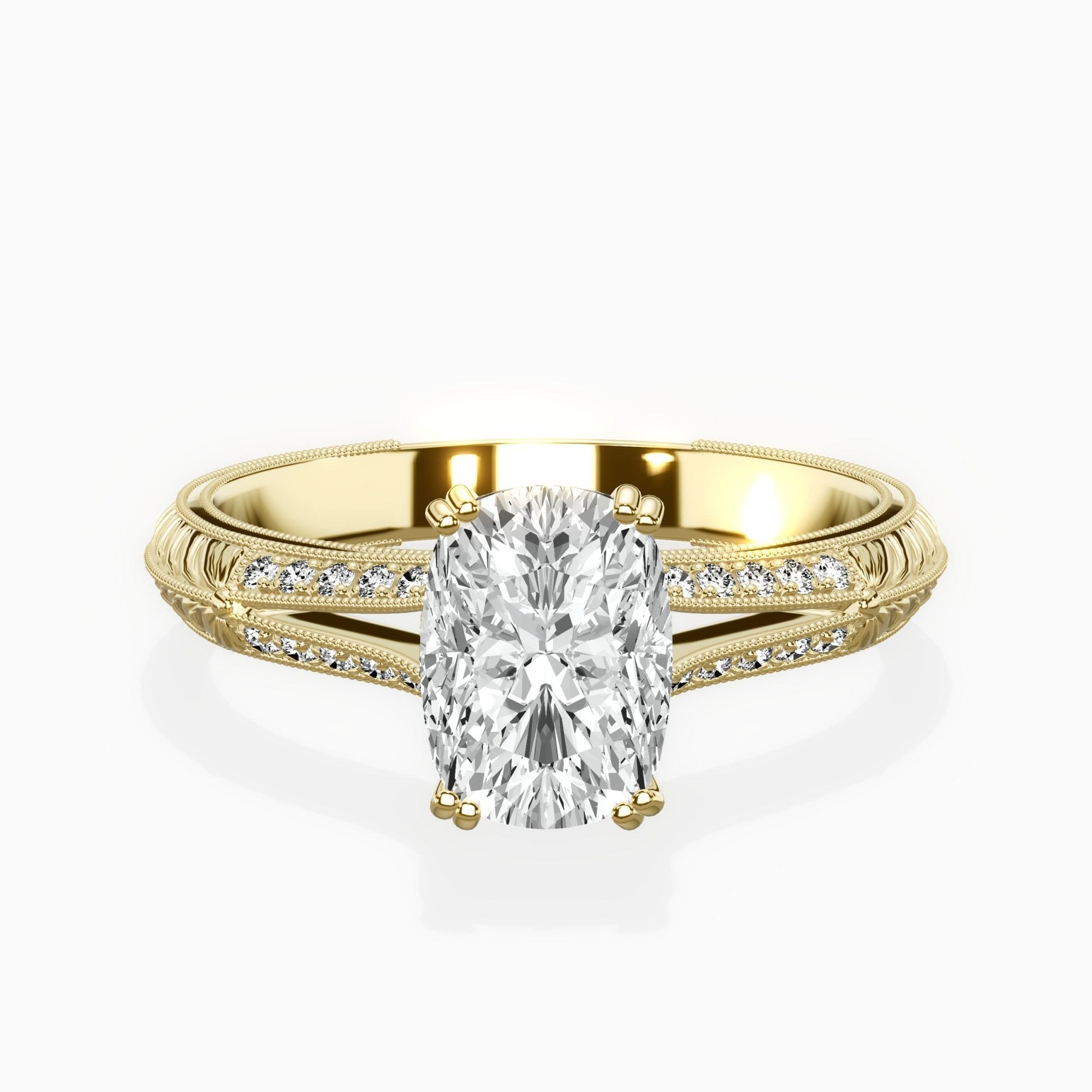 Bali Vintage Style Engagement Ring - The Better Diamonds