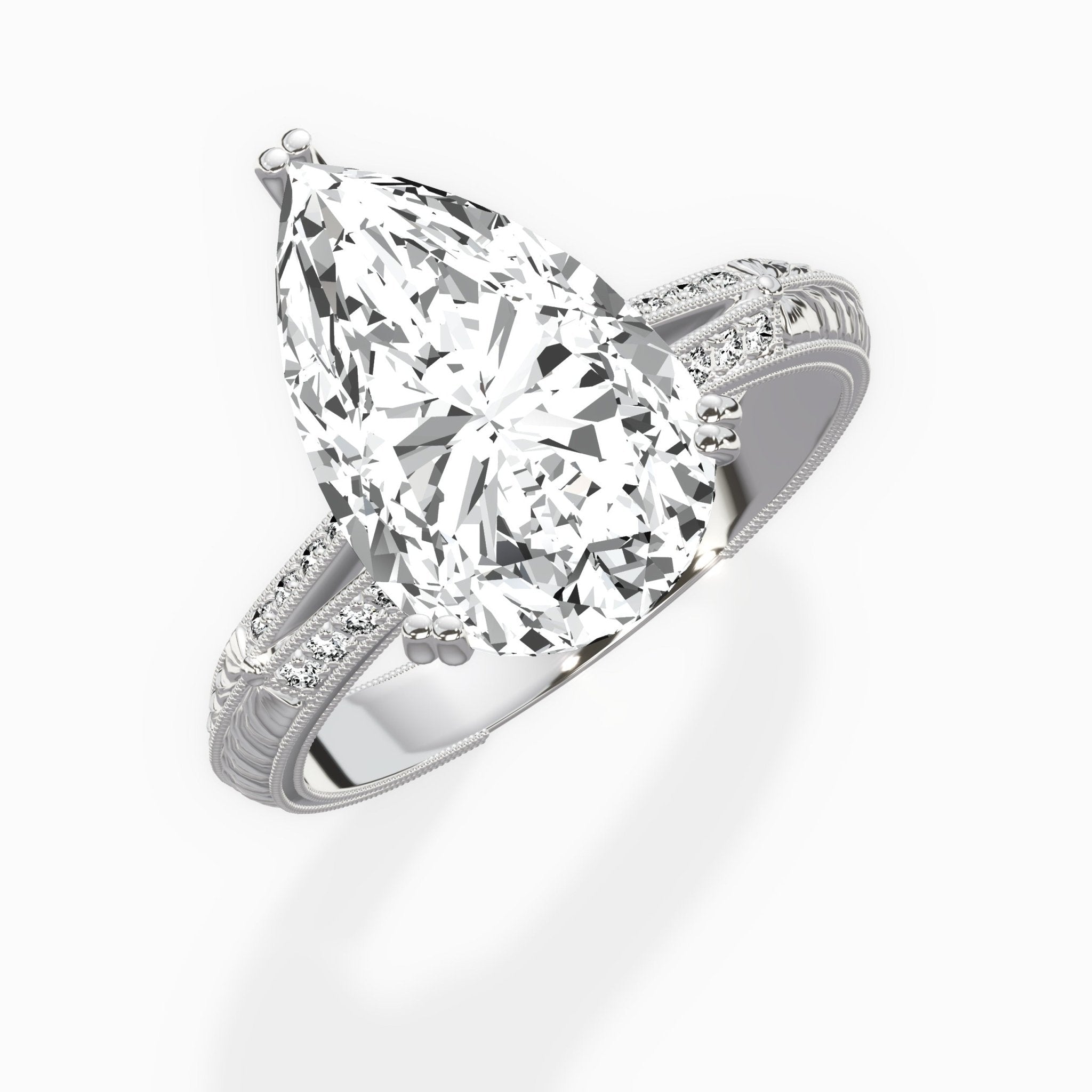 Bali Vintage Style Engagement Ring - The Better Diamonds