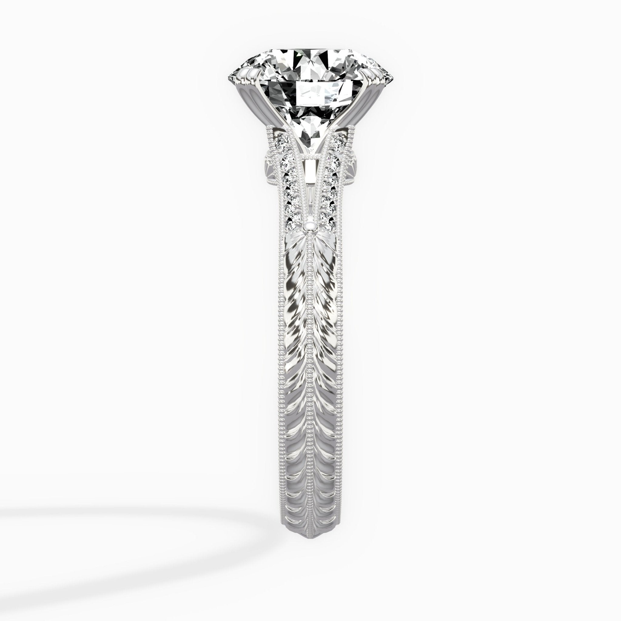Bali Vintage Style Engagement Ring - The Better Diamonds