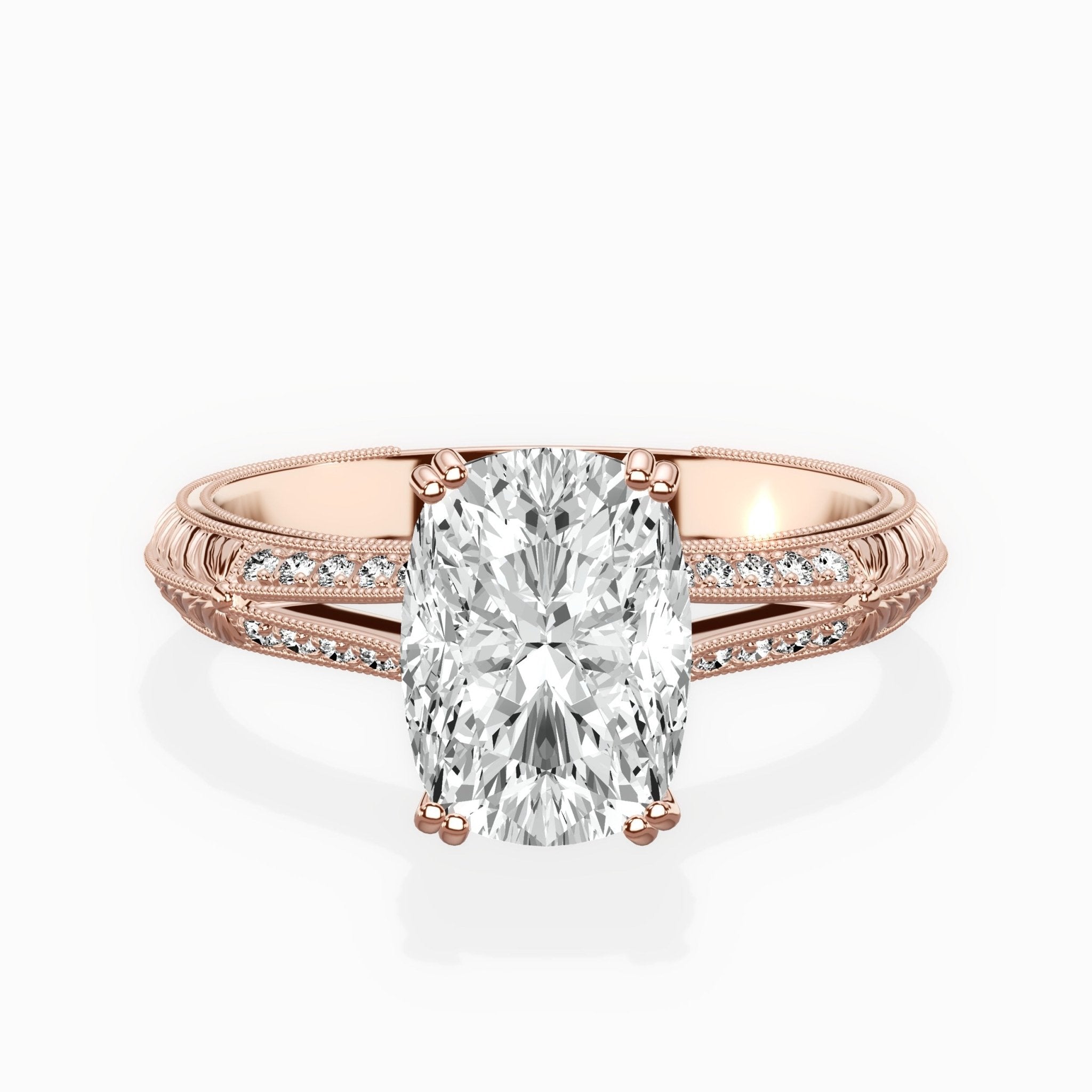 Bali Vintage Style Engagement Ring - The Better Diamonds