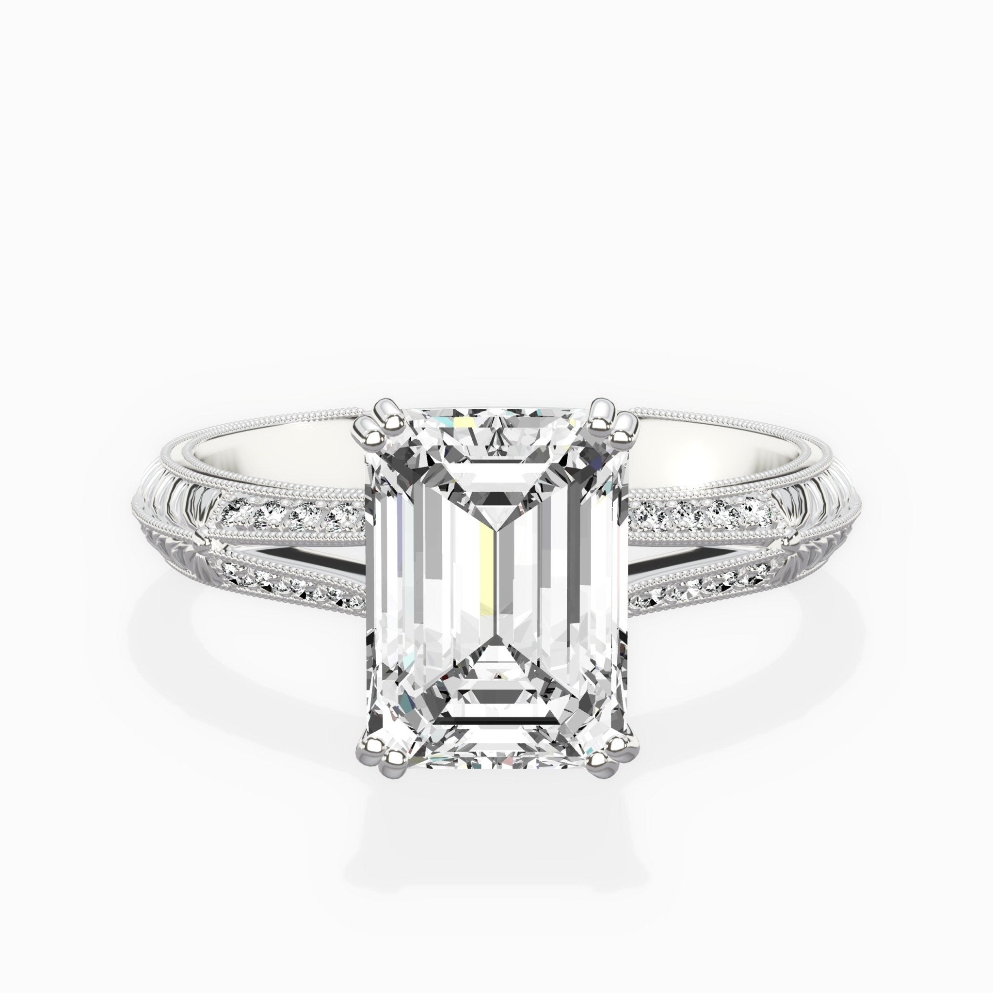 Bali Vintage Style Engagement Ring - The Better Diamonds