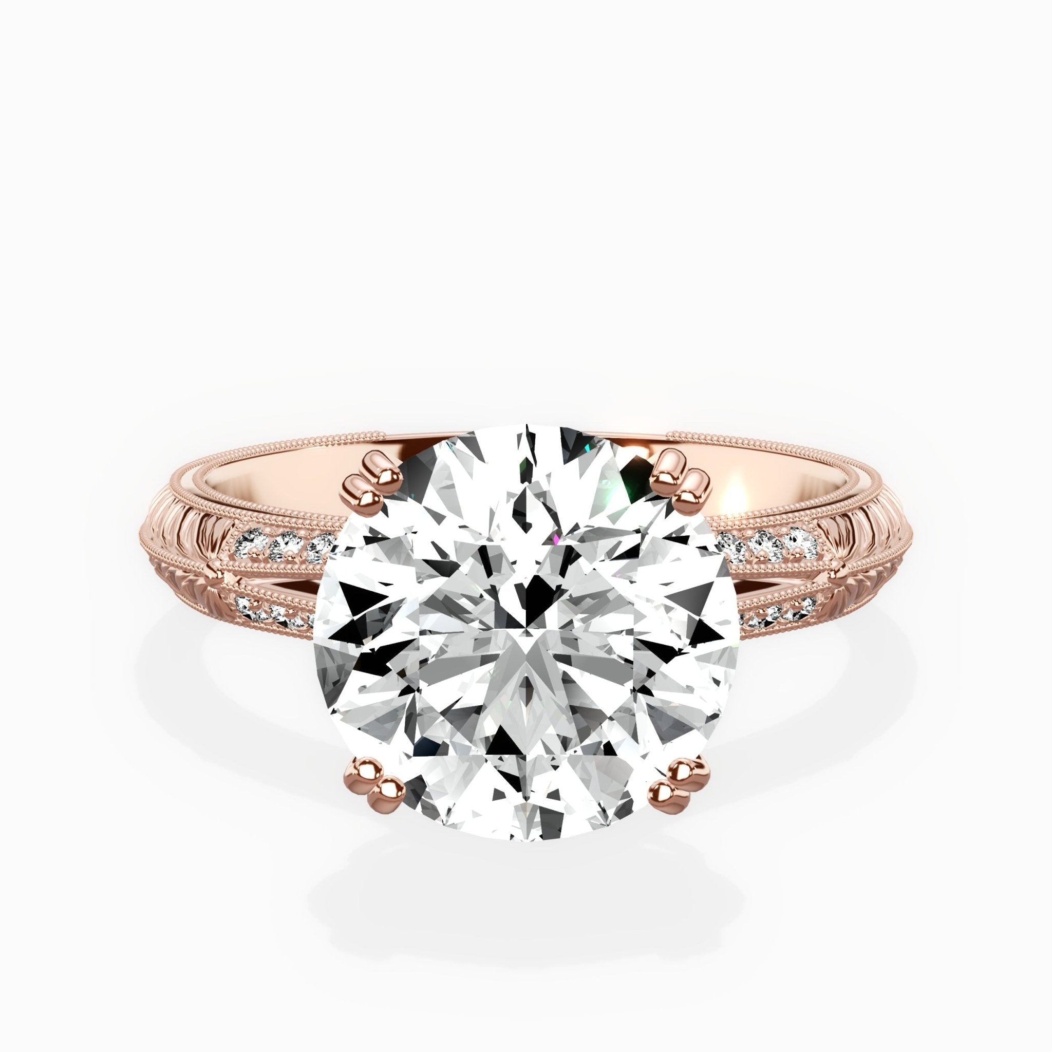 Bali Vintage Style Engagement Ring - The Better Diamonds
