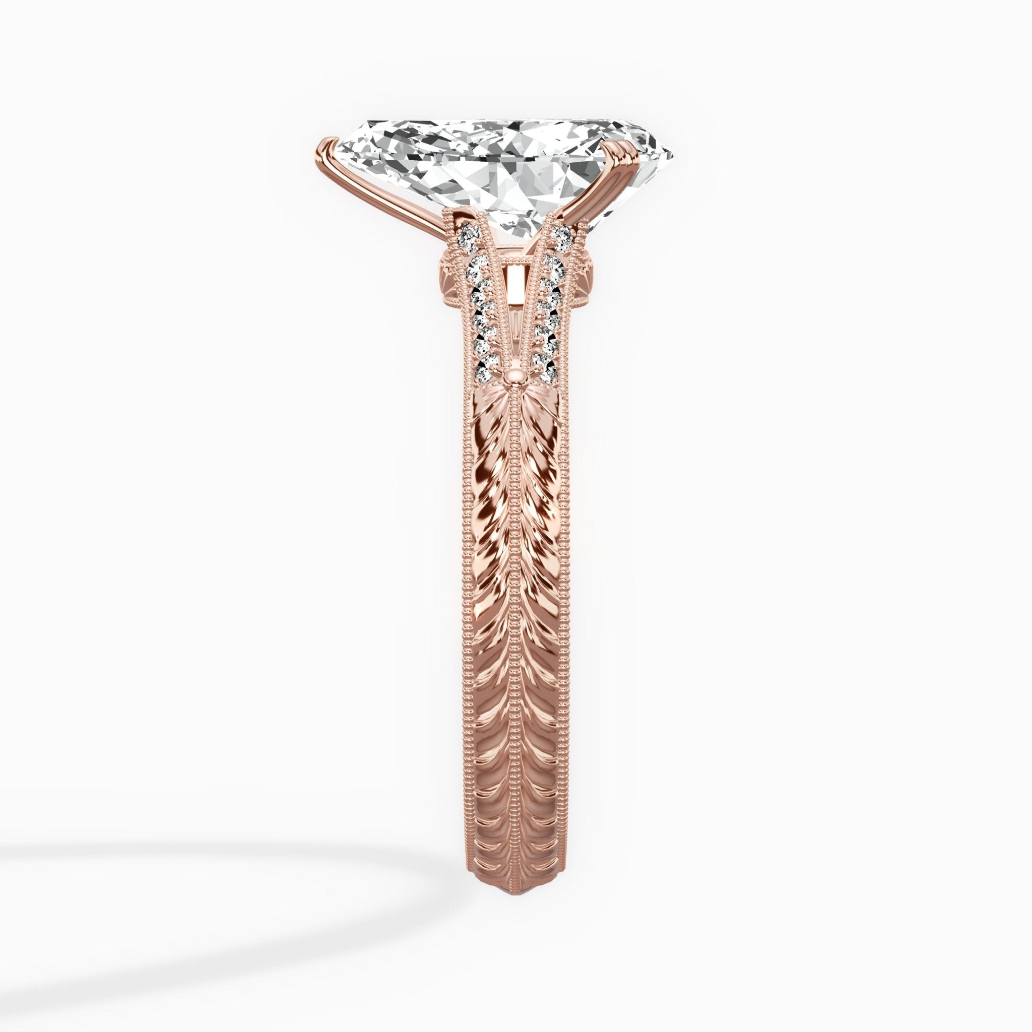 Bali Vintage Style Engagement Ring - The Better Diamonds