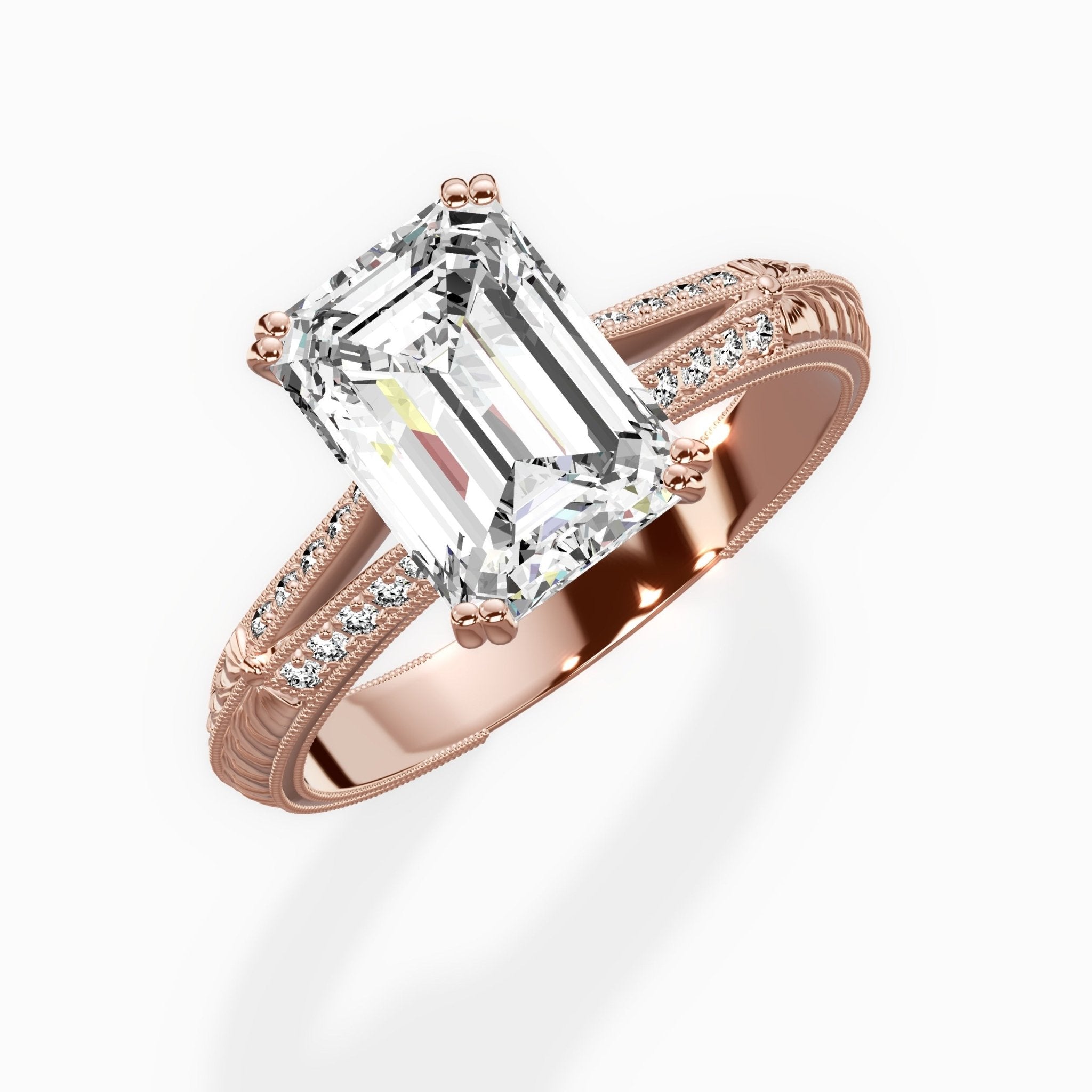 Bali Vintage Style Engagement Ring - The Better Diamonds