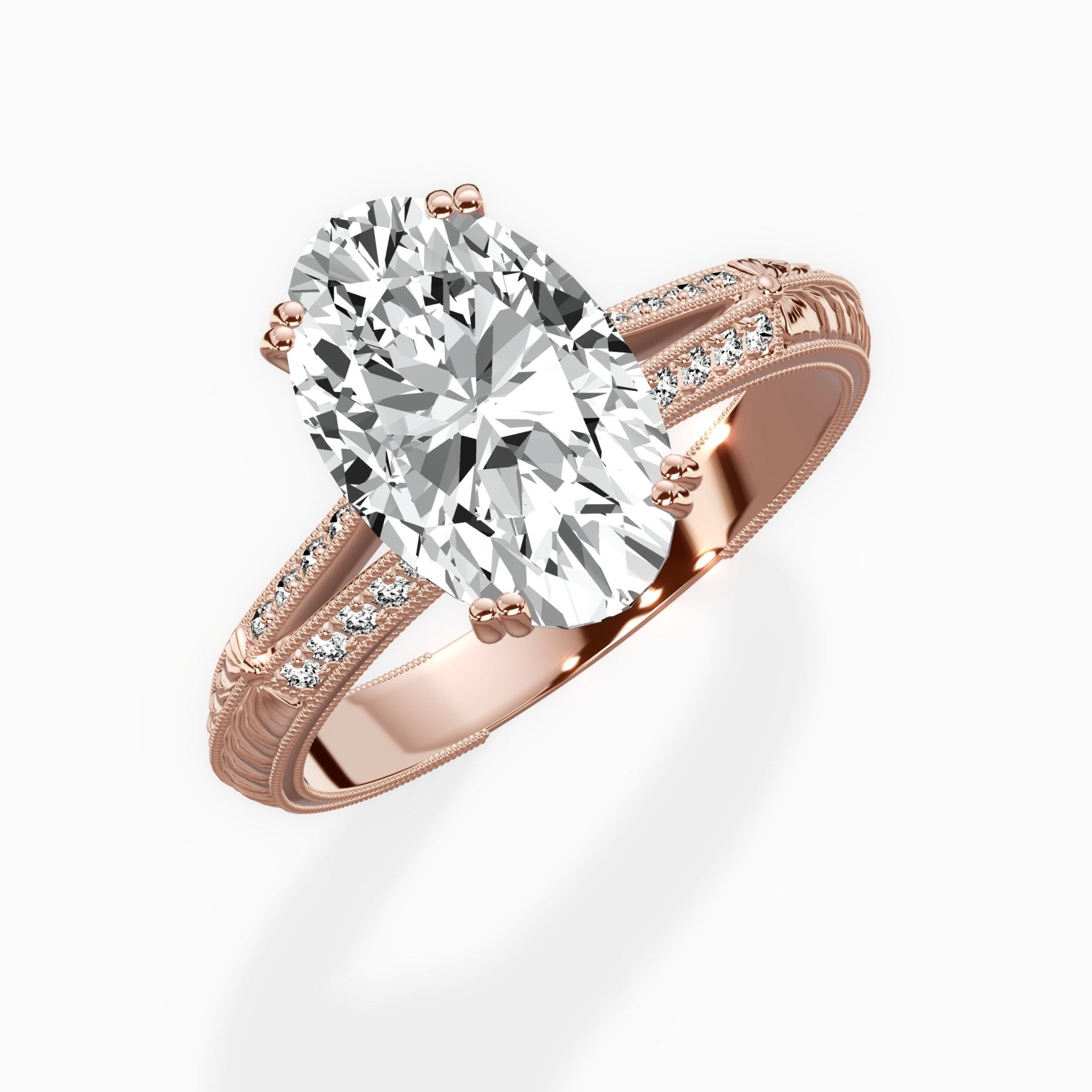 Bali Vintage Style Engagement Ring - The Better Diamonds