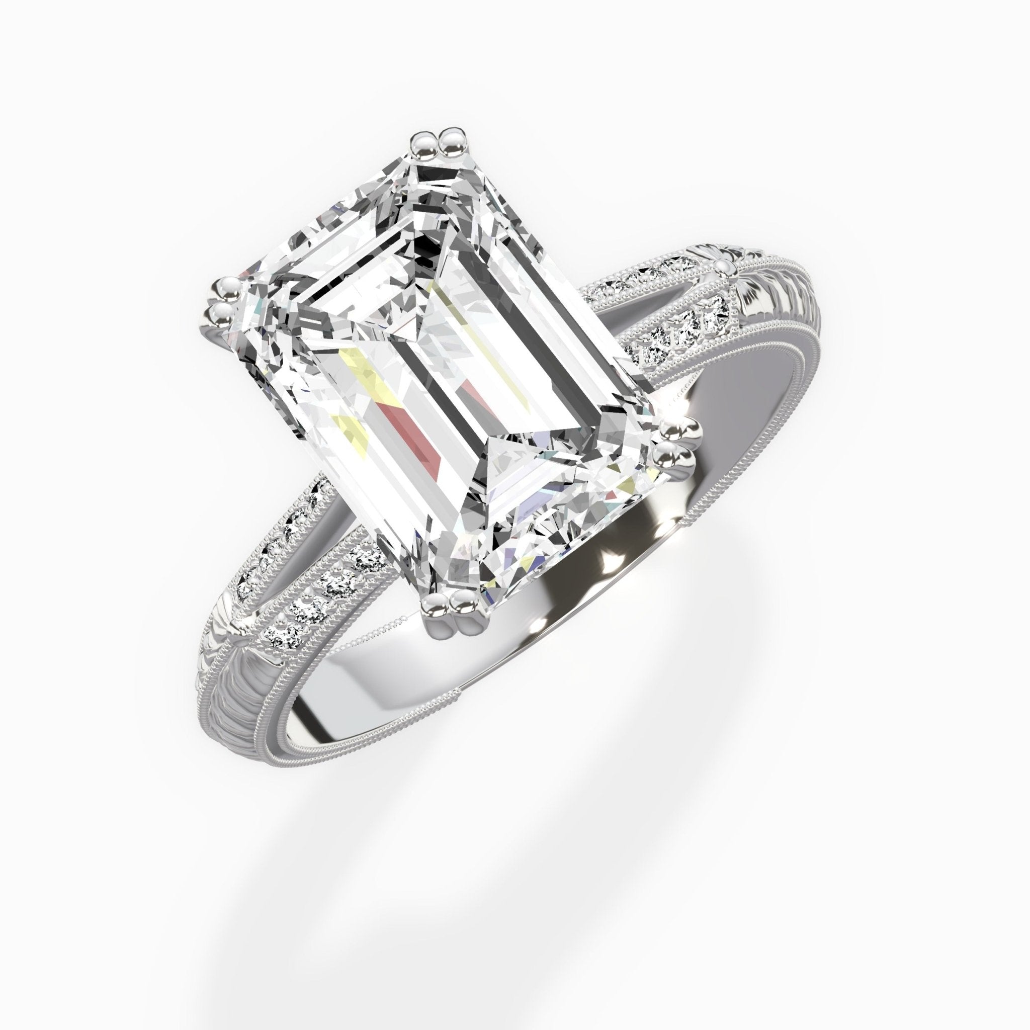 Bali Vintage Style Engagement Ring - The Better Diamonds