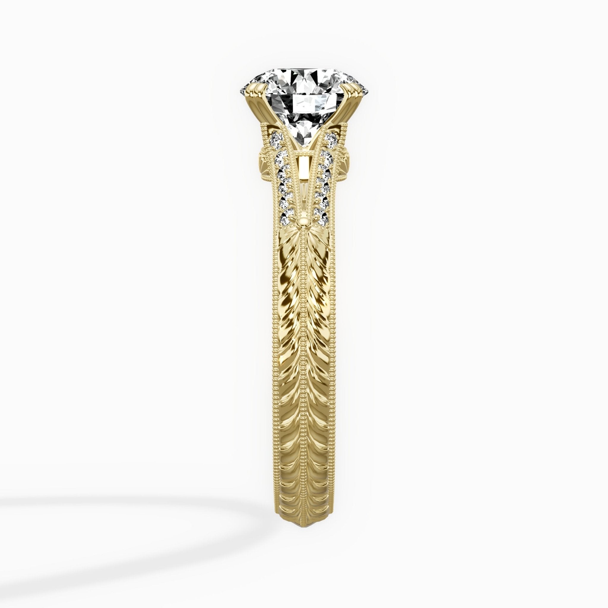 Bali Vintage Style Engagement Ring - The Better Diamonds
