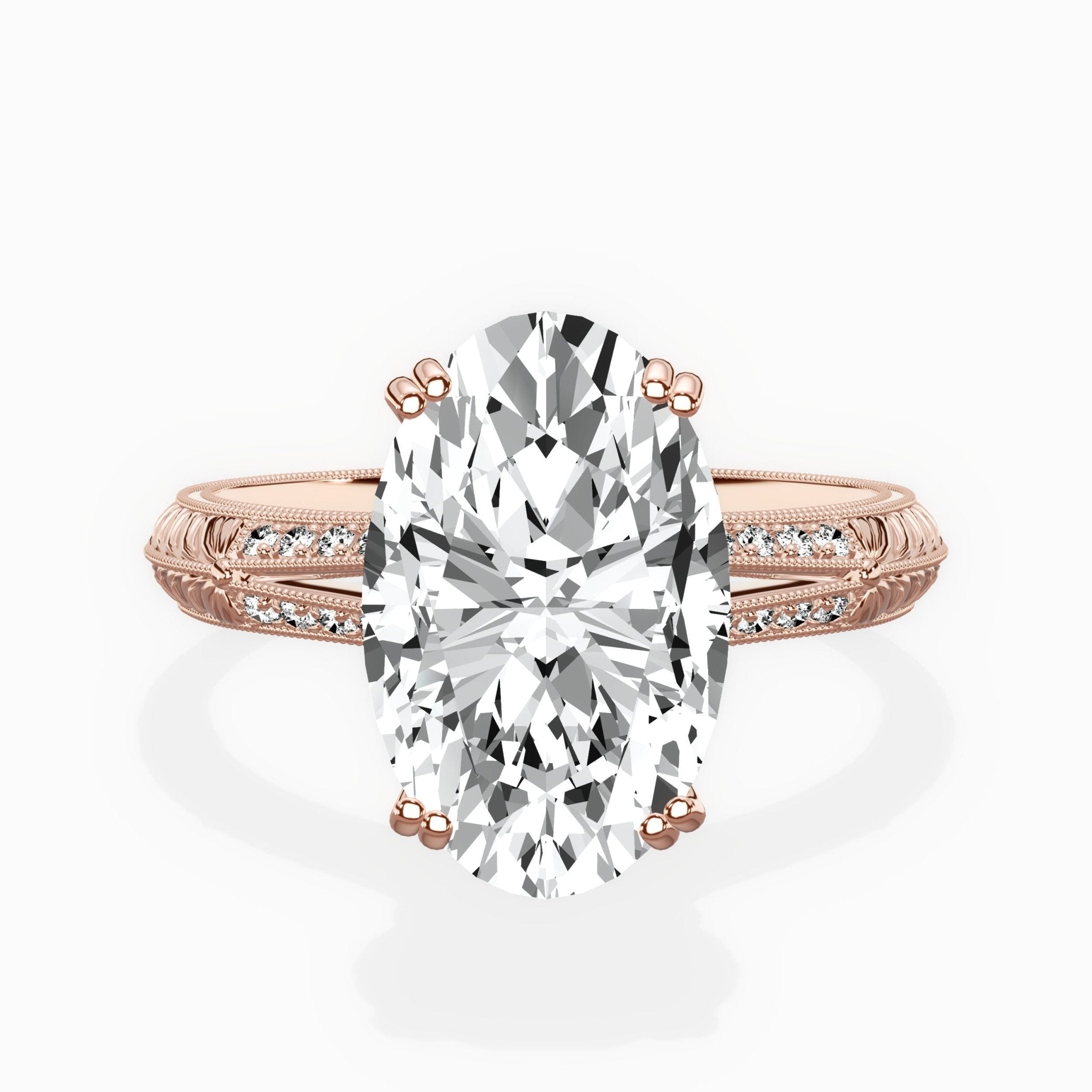 Bali Vintage Style Engagement Ring - The Better Diamonds