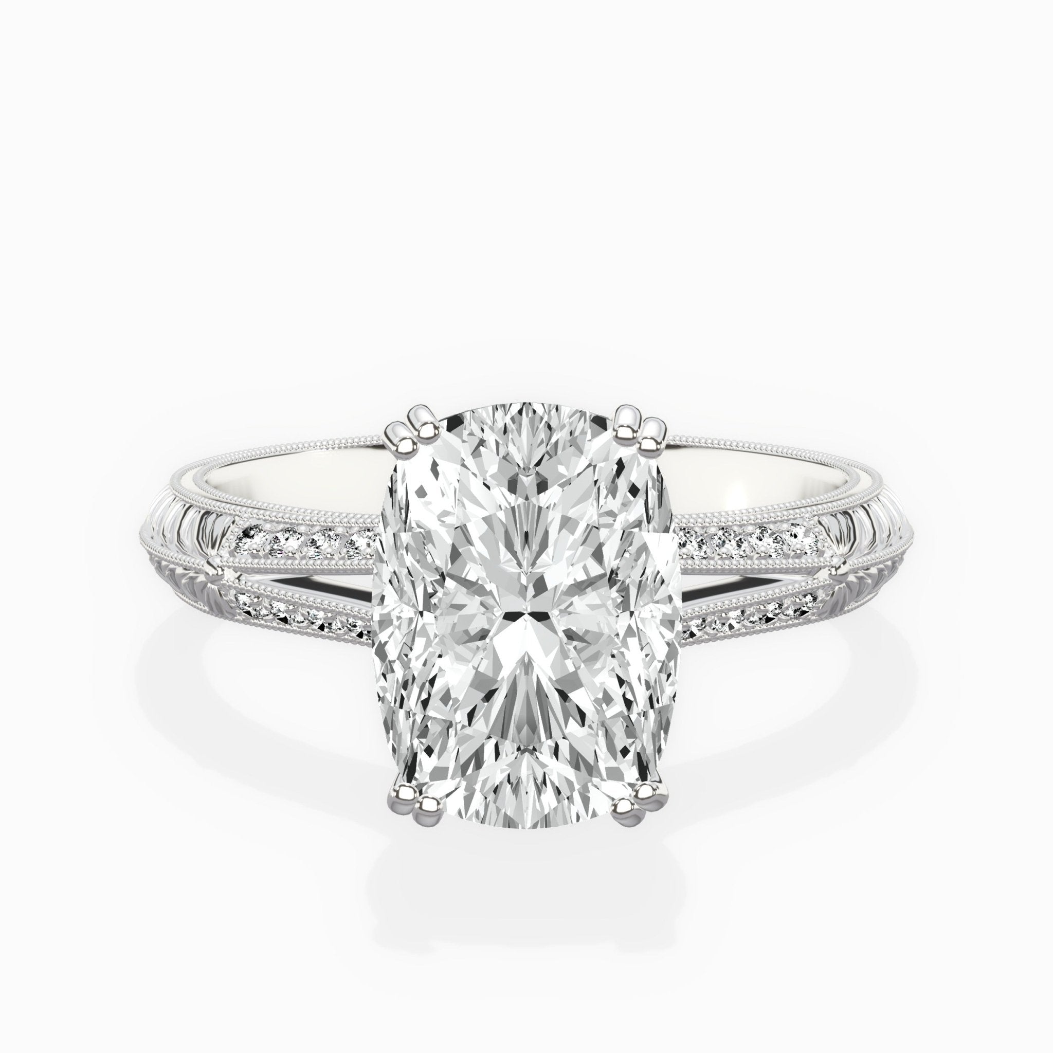 Bali Vintage Style Engagement Ring - The Better Diamonds