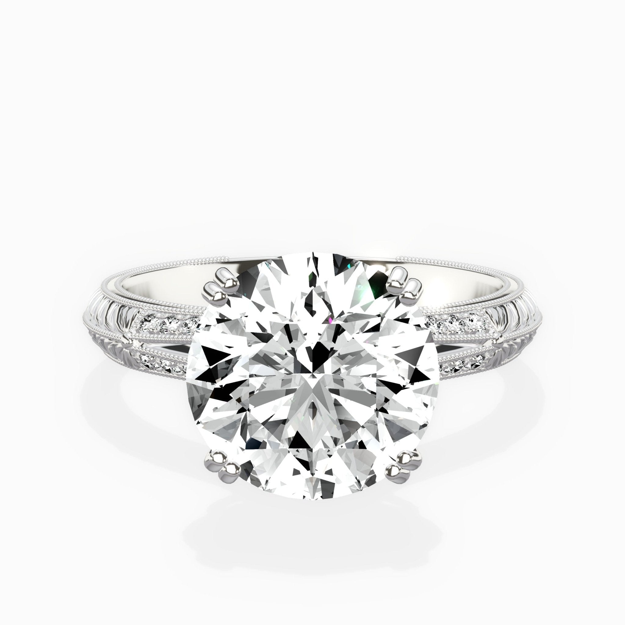Bali Vintage Style Engagement Ring - The Better Diamonds