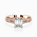 Bali Vintage Style Engagement Ring - The Better Diamonds