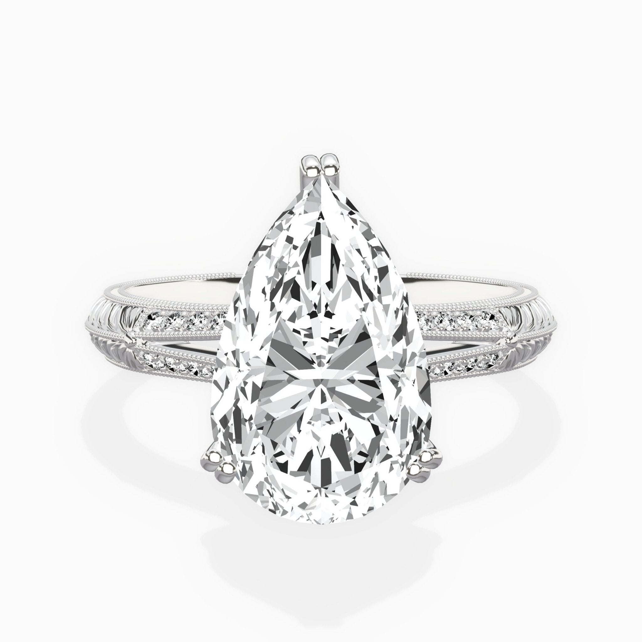 Bali Vintage Style Engagement Ring - The Better Diamonds