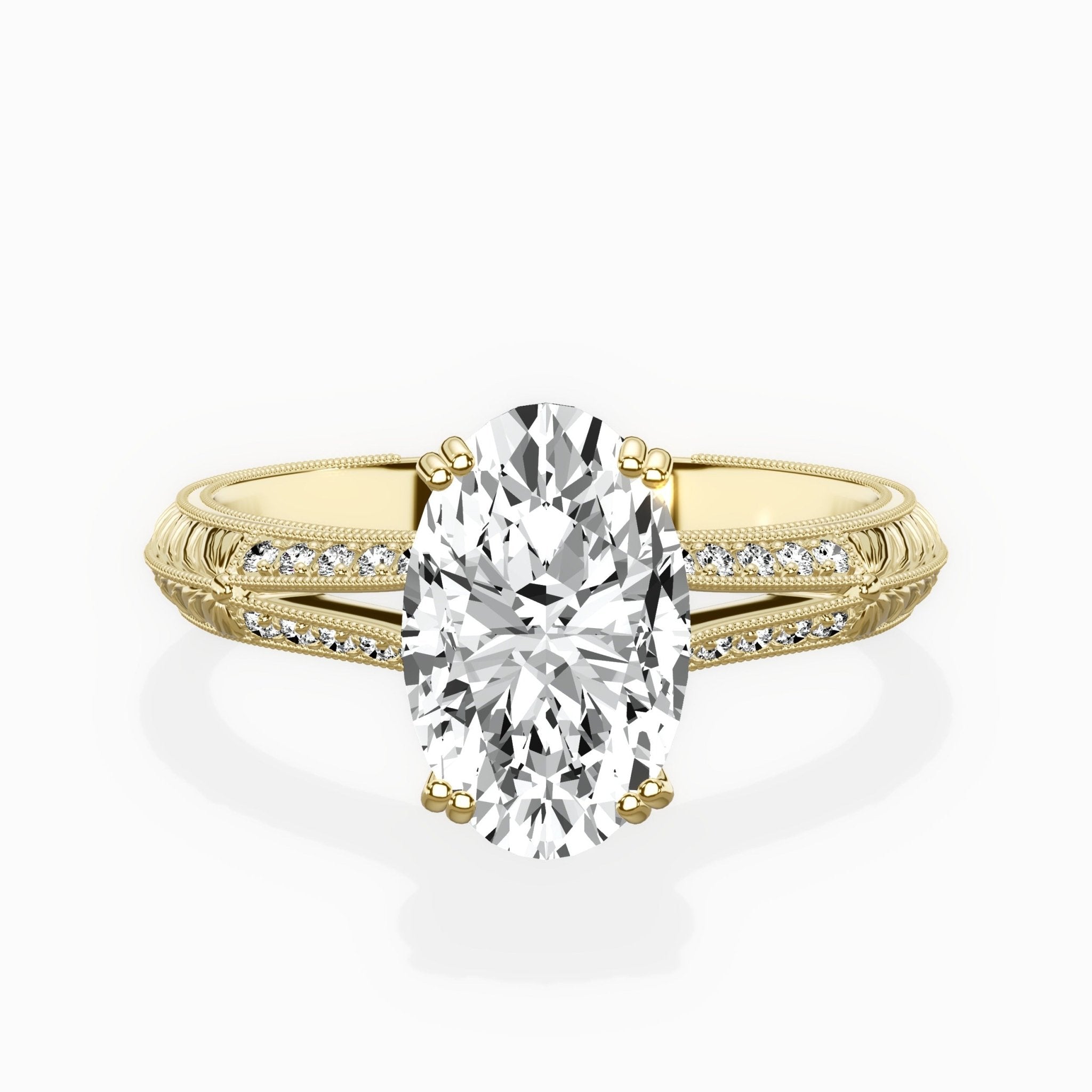 Bali Vintage Style Engagement Ring - The Better Diamonds