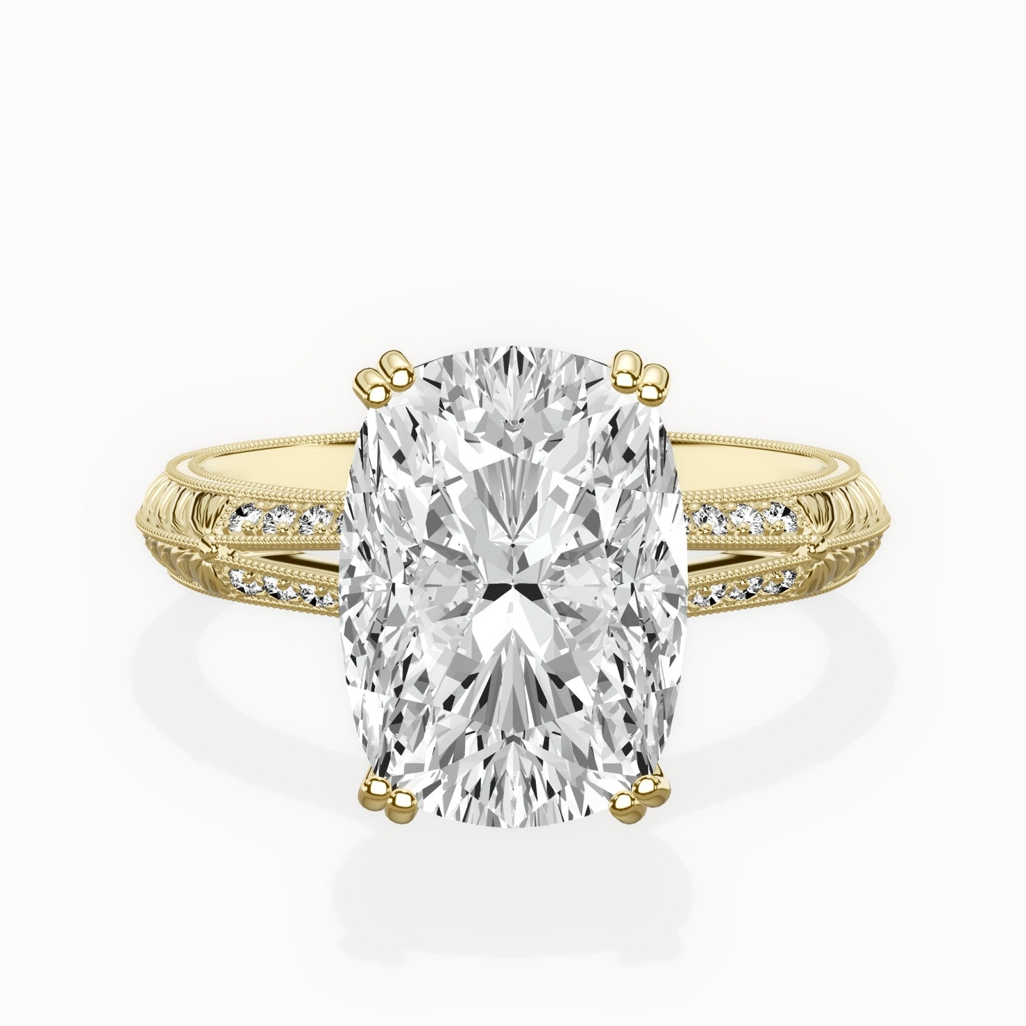 Bali Vintage Style Engagement Ring - The Better Diamonds