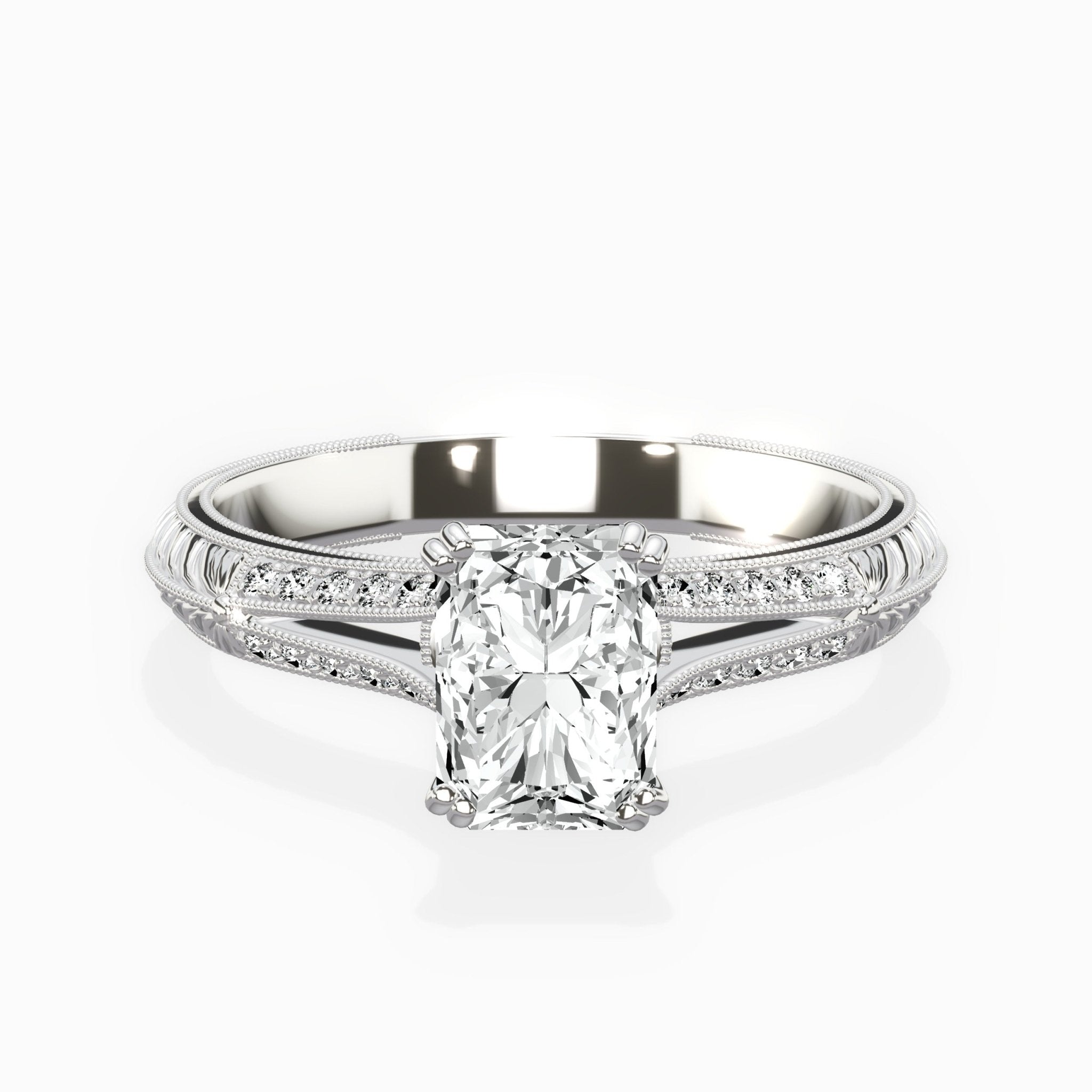 Bali Vintage Style Engagement Ring - The Better Diamonds