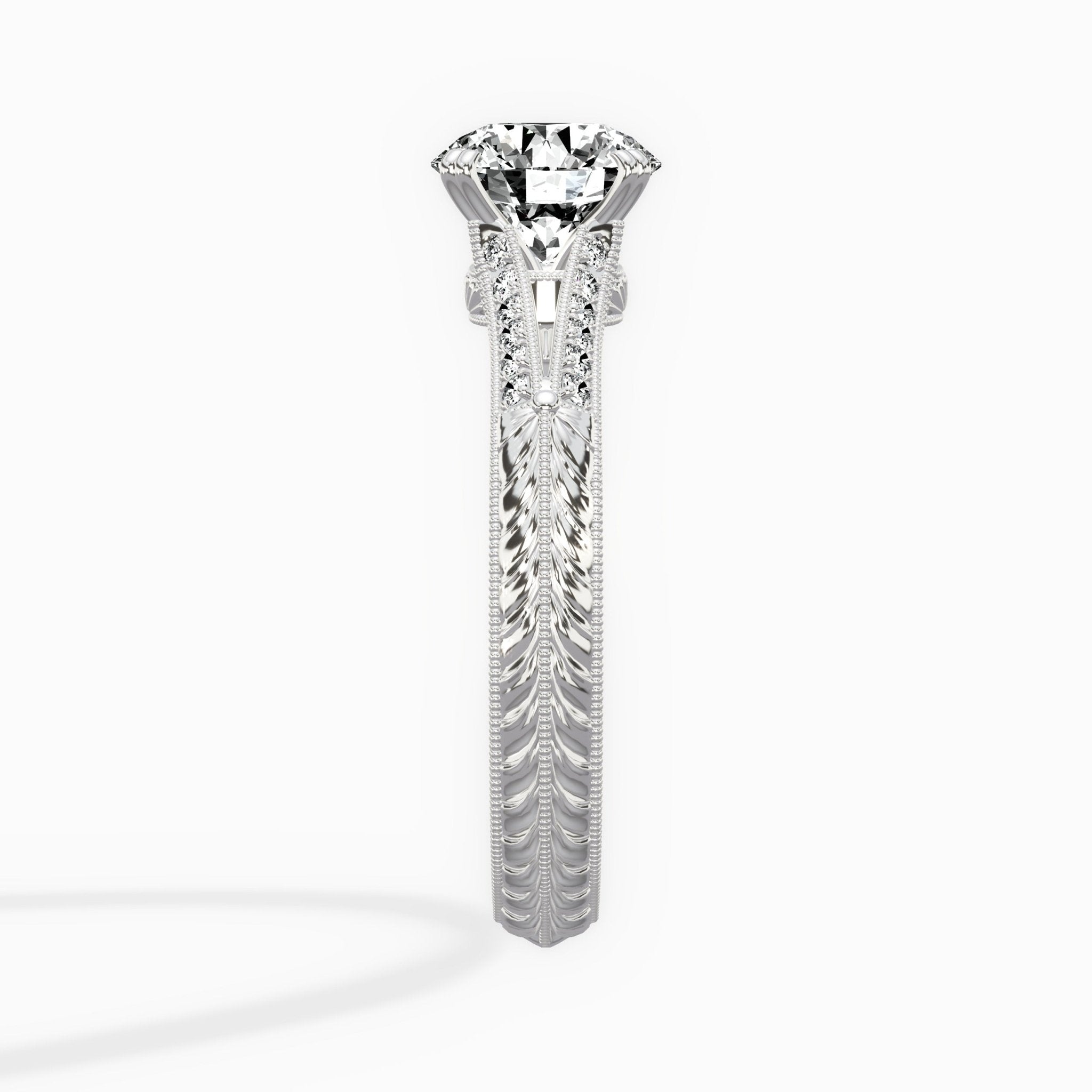 Bali Vintage Style Engagement Ring - The Better Diamonds