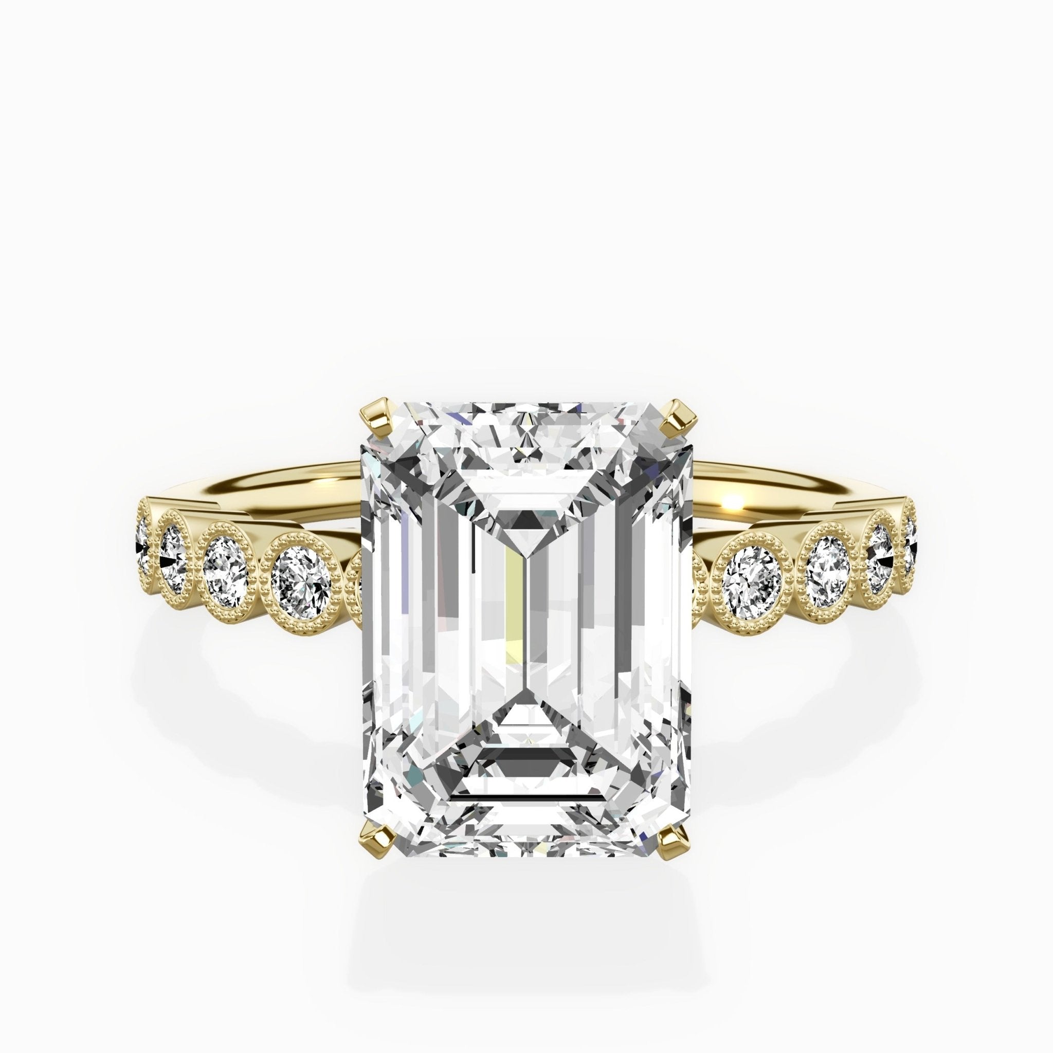 Bezel Vintage Style Engagement Ring - The Better Diamonds