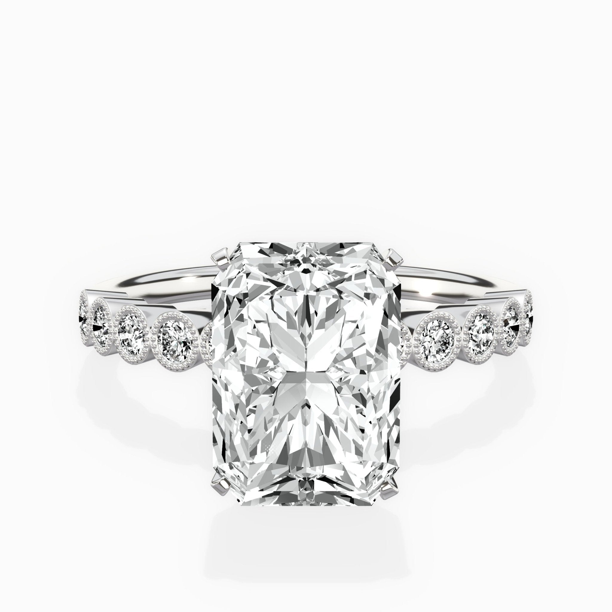 Bezel Vintage Style Engagement Ring - The Better Diamonds
