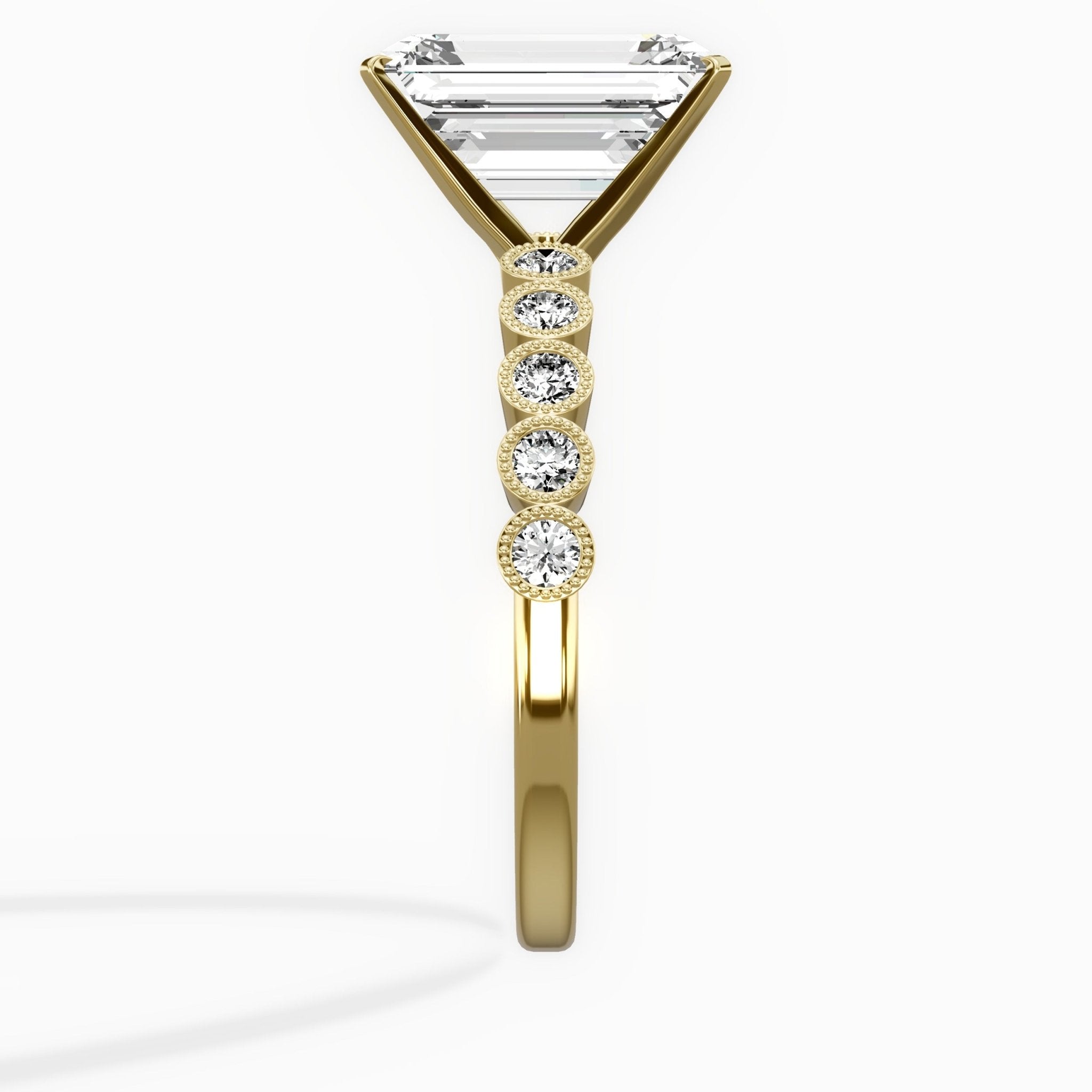 Bezel Vintage Style Engagement Ring - The Better Diamonds