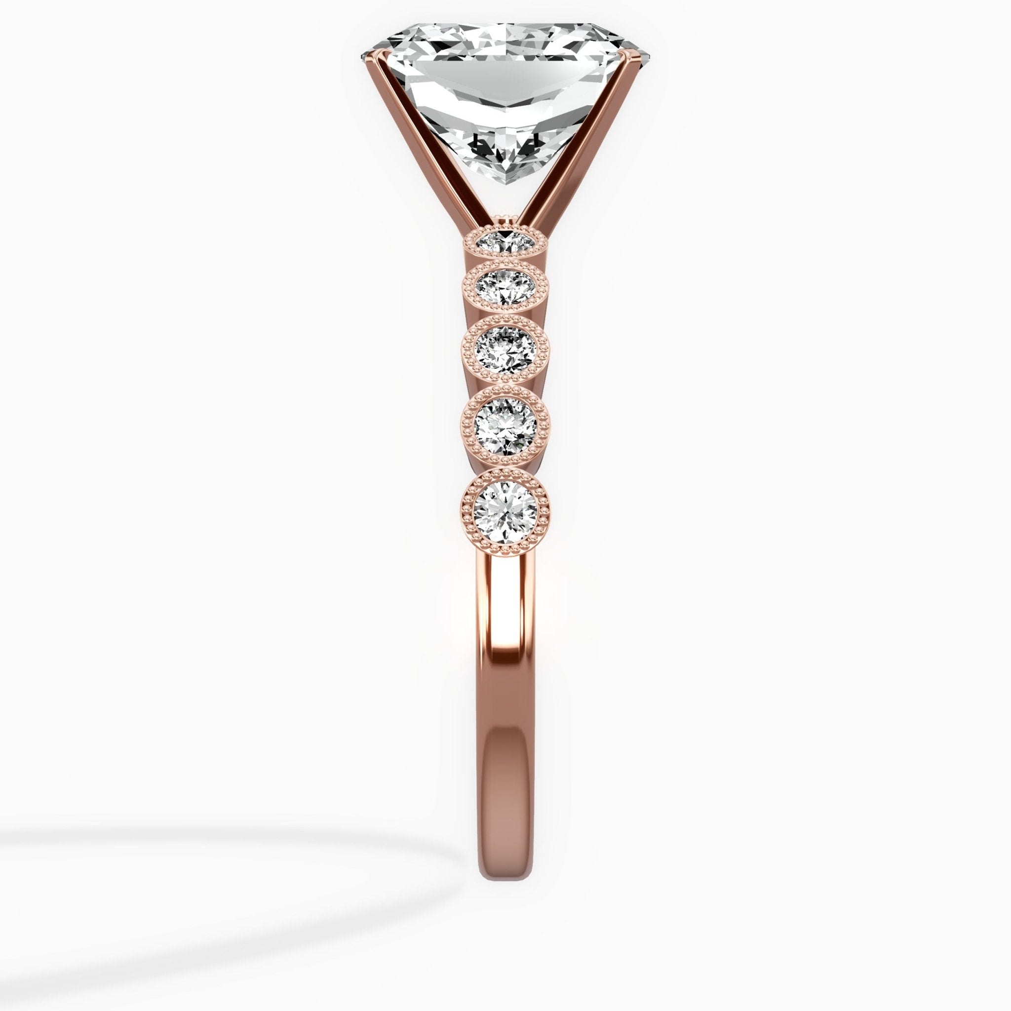 Bezel Vintage Style Engagement Ring - The Better Diamonds