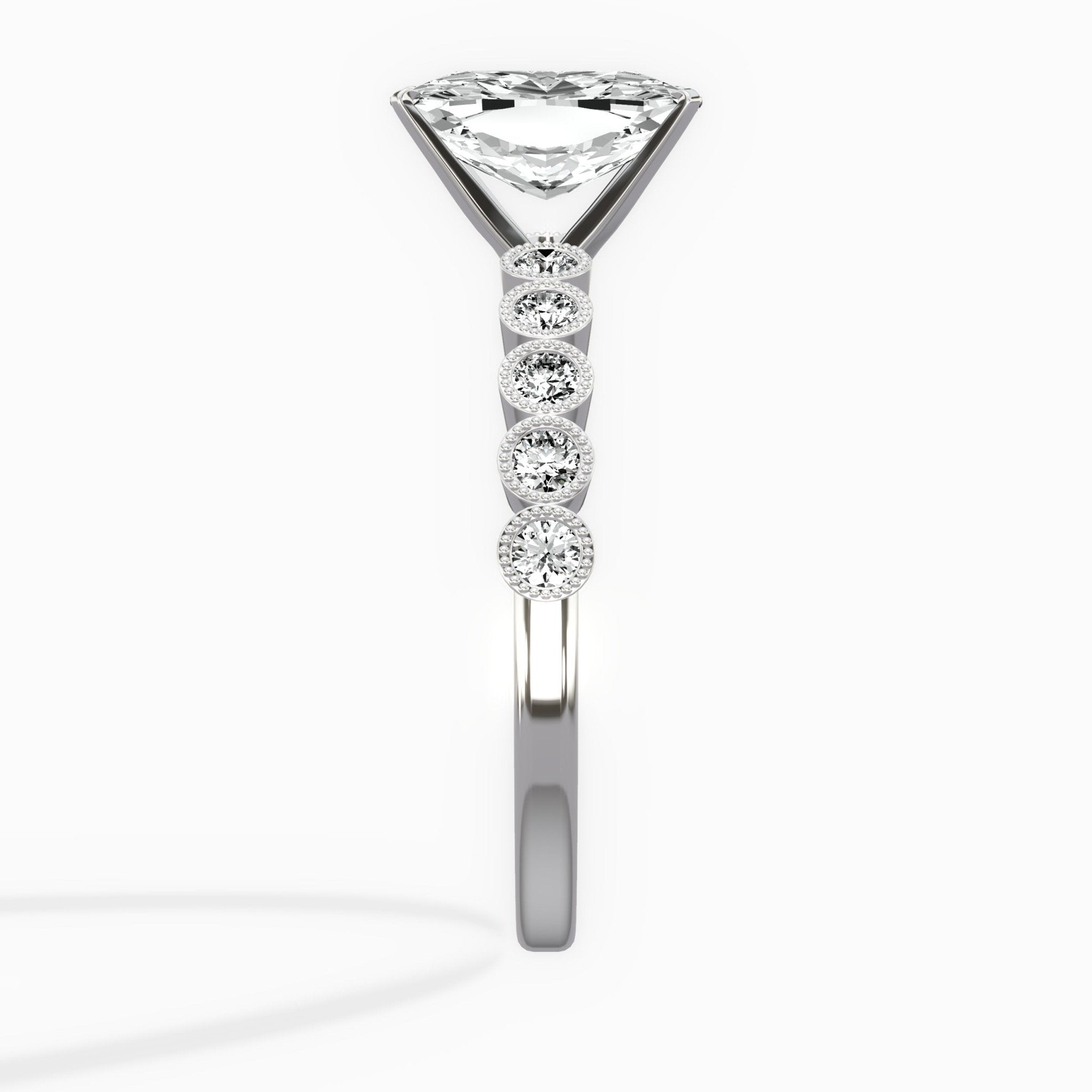 Bezel Vintage Style Engagement Ring - The Better Diamonds