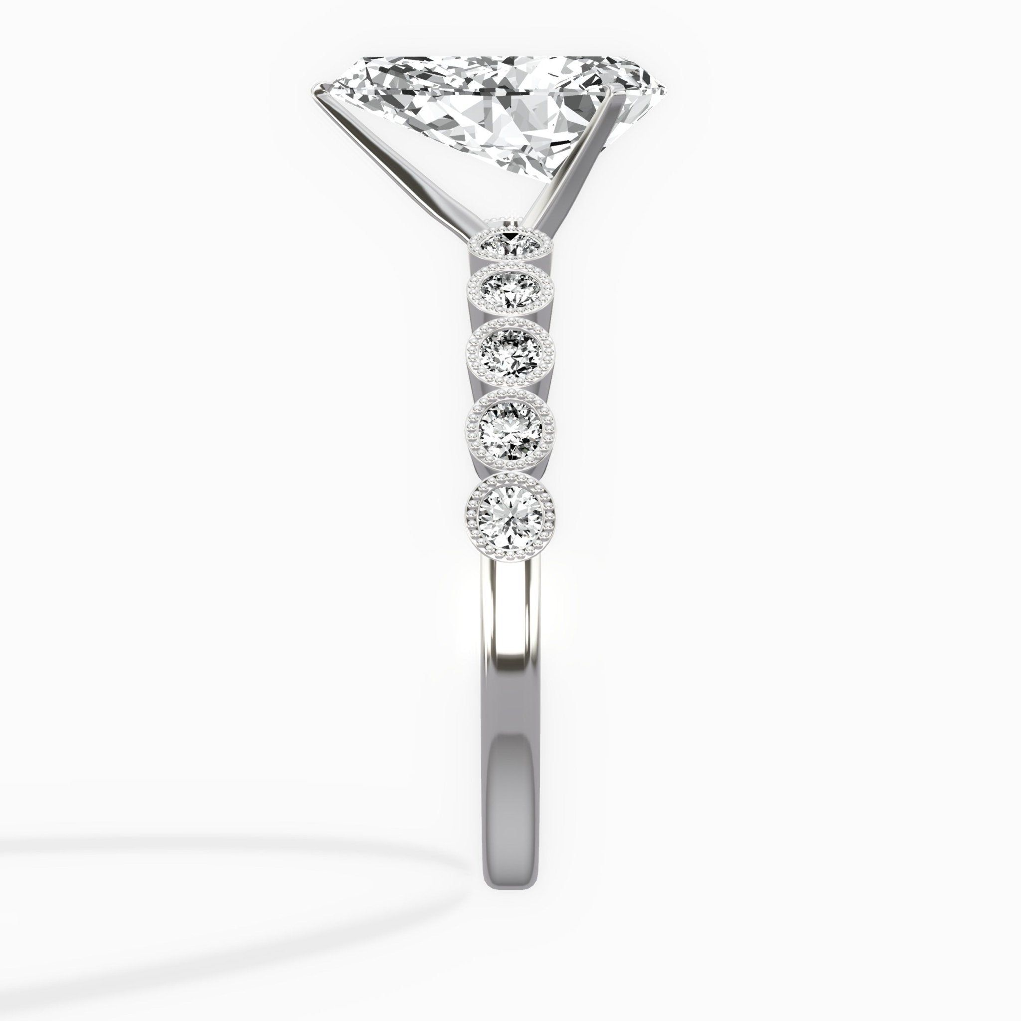 Bezel Vintage Style Engagement Ring - The Better Diamonds