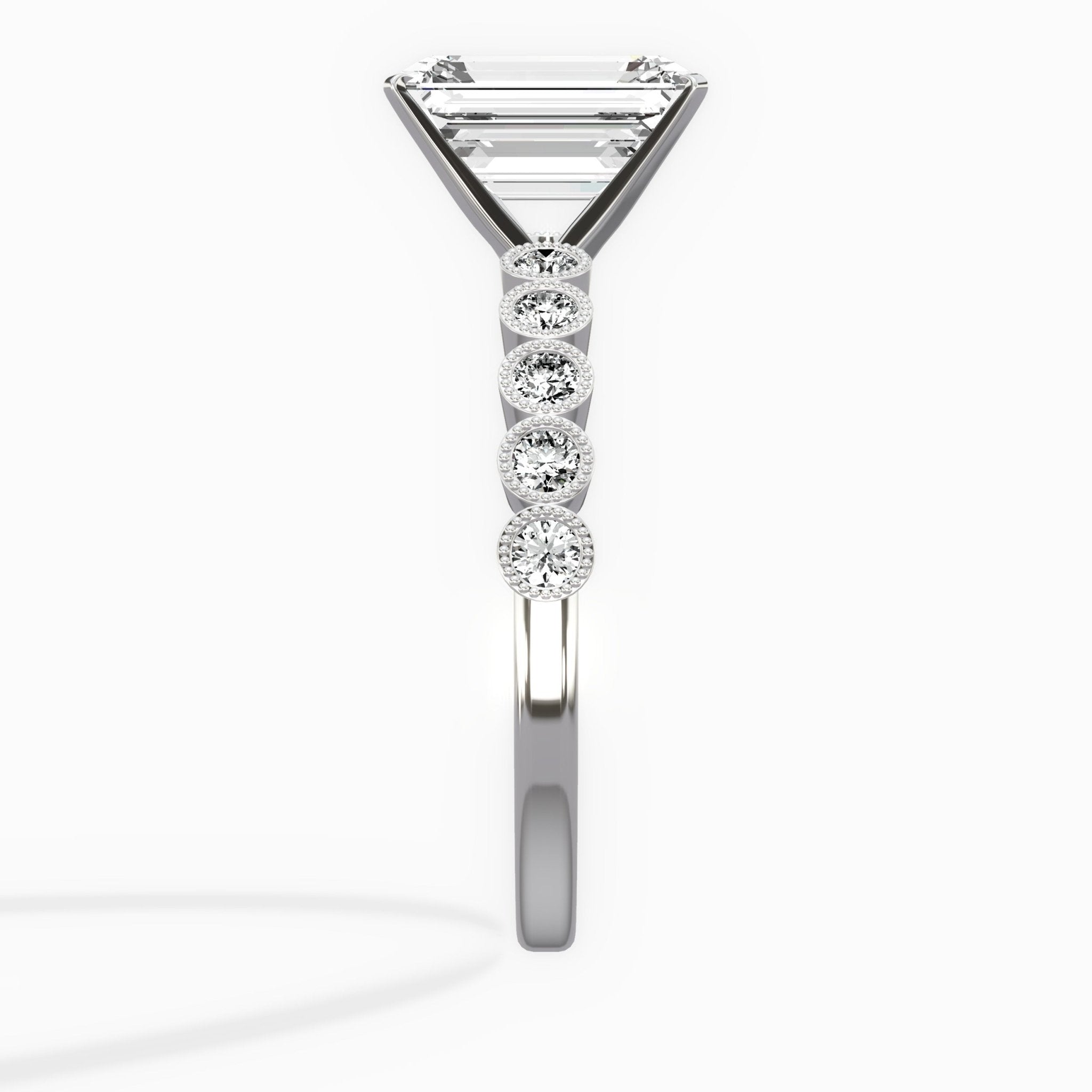 Bezel Vintage Style Engagement Ring - The Better Diamonds