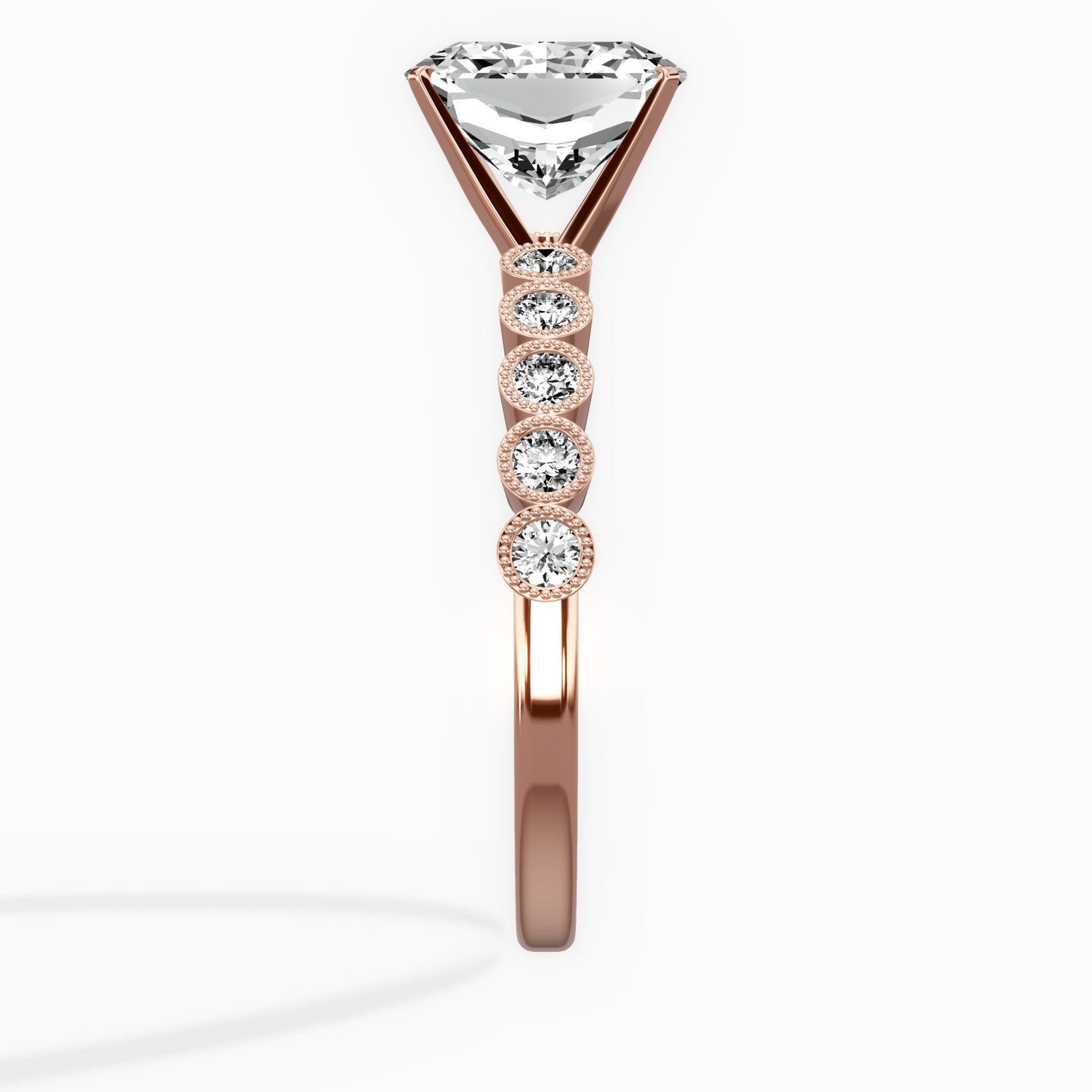 Bezel Vintage Style Engagement Ring - The Better Diamonds