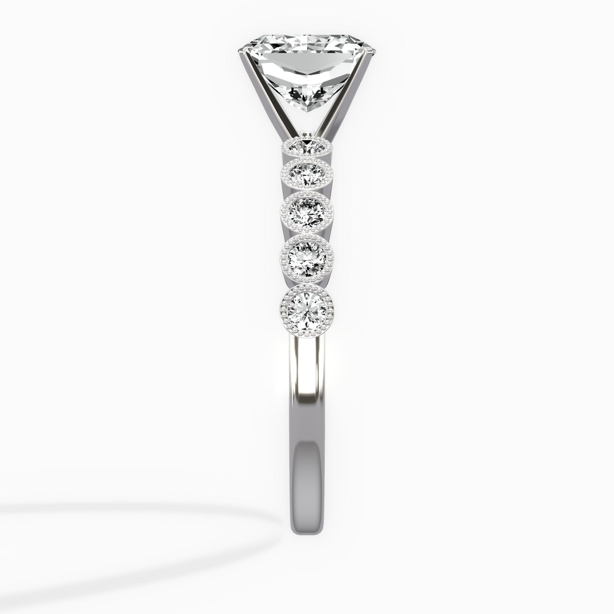 Bezel Vintage Style Engagement Ring - The Better Diamonds