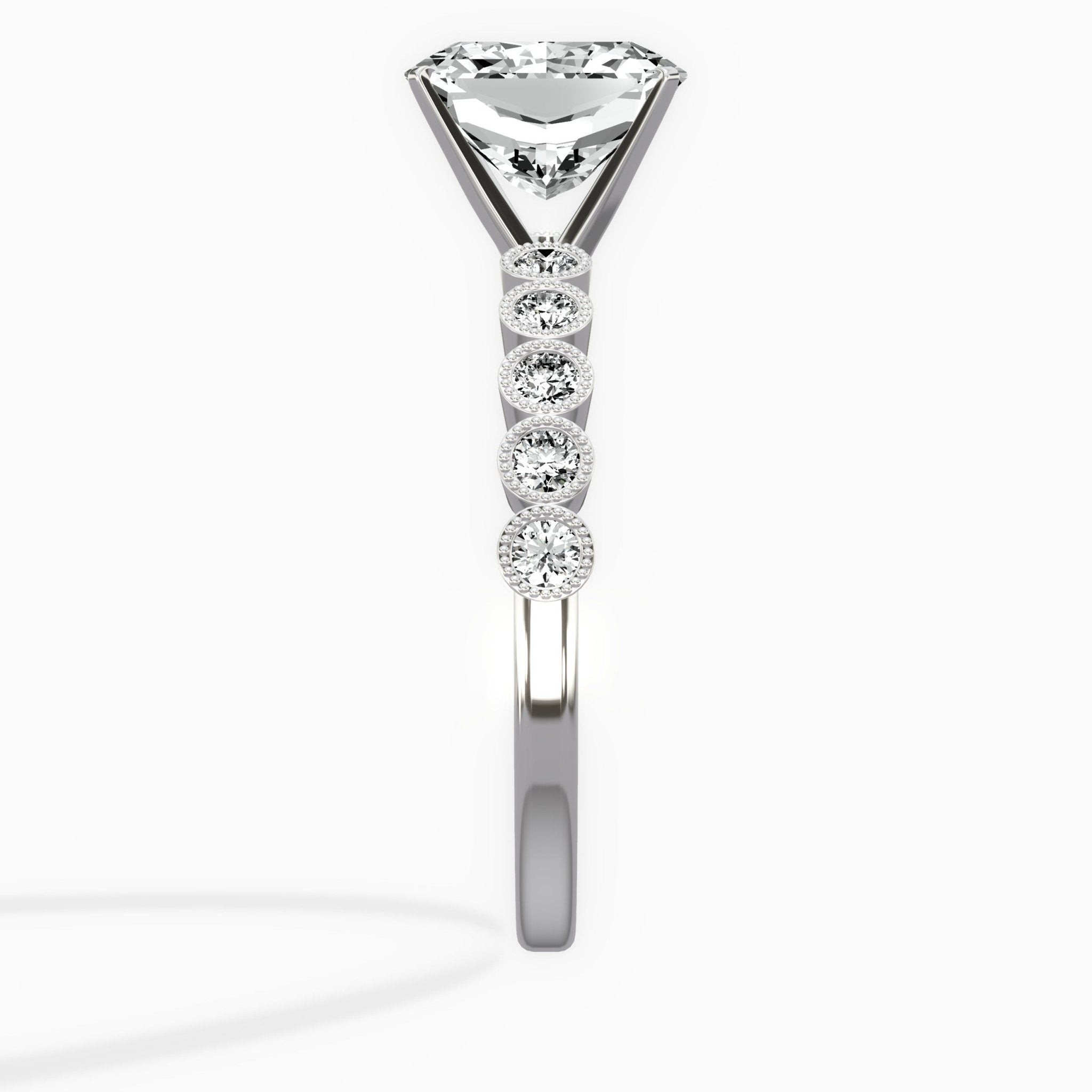 Bezel Vintage Style Engagement Ring - The Better Diamonds