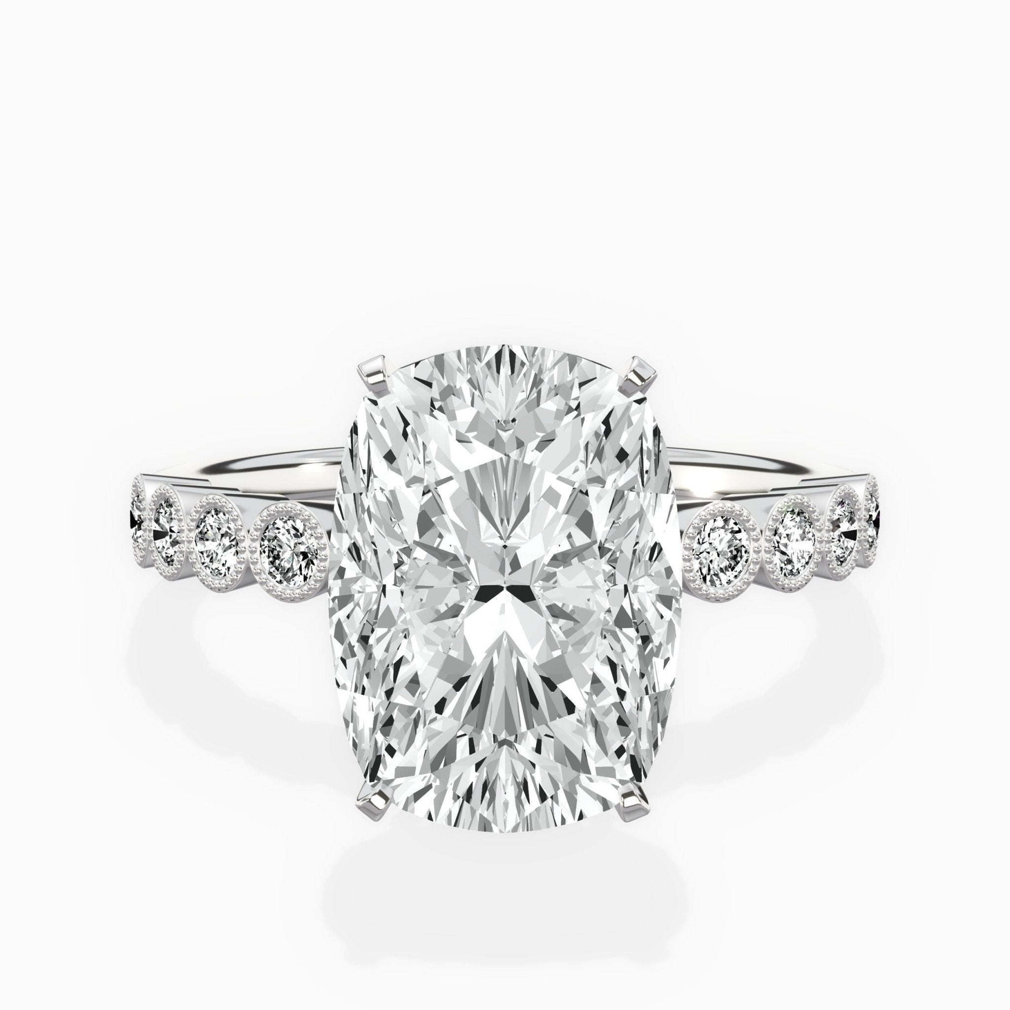 Bezel Vintage Style Engagement Ring - The Better Diamonds