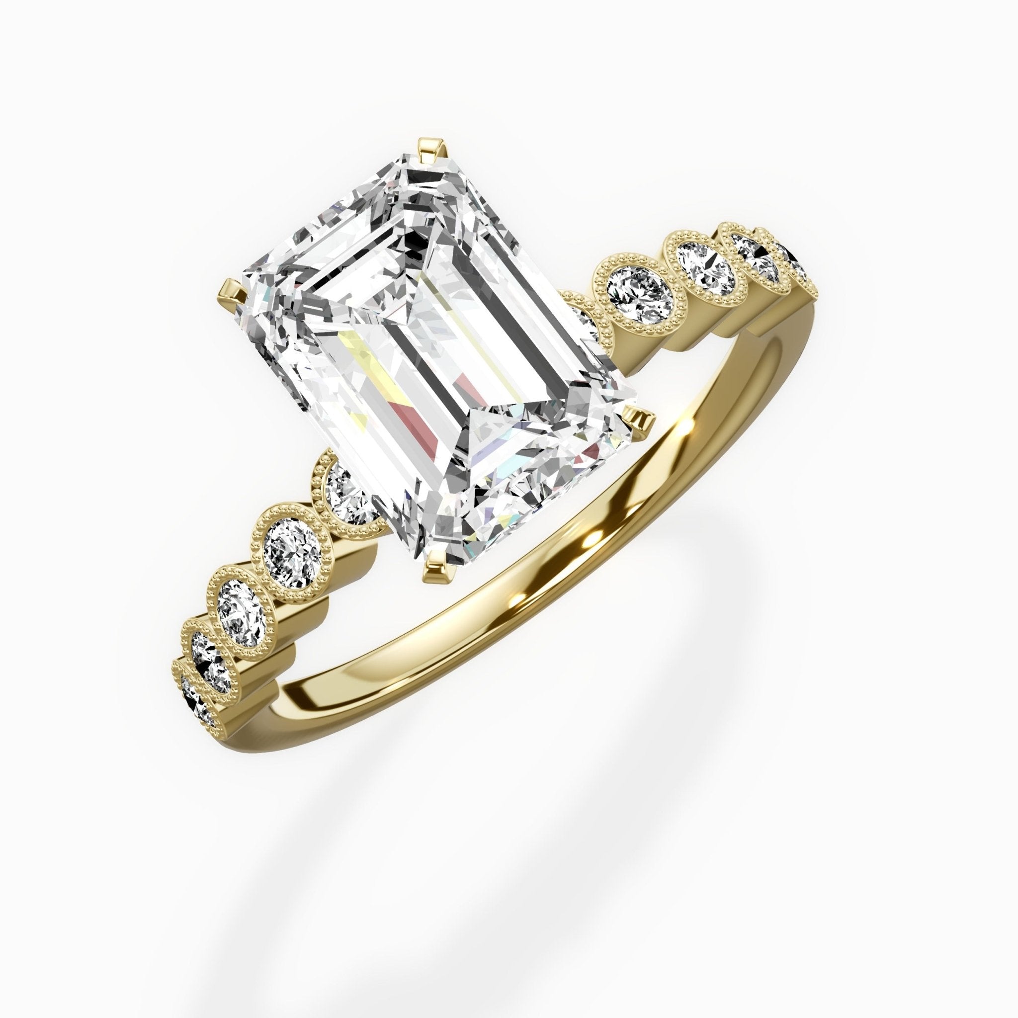 Bezel Vintage Style Engagement Ring - The Better Diamonds