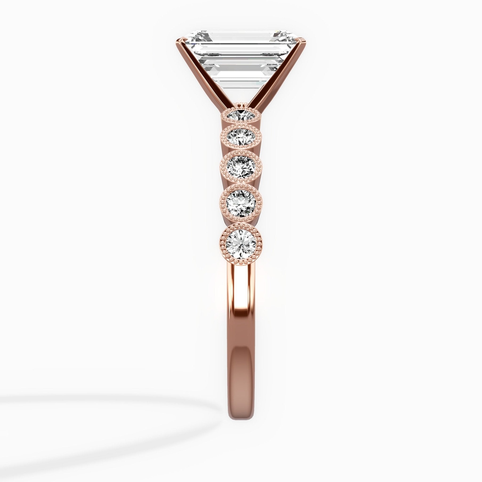 Bezel Vintage Style Engagement Ring - The Better Diamonds