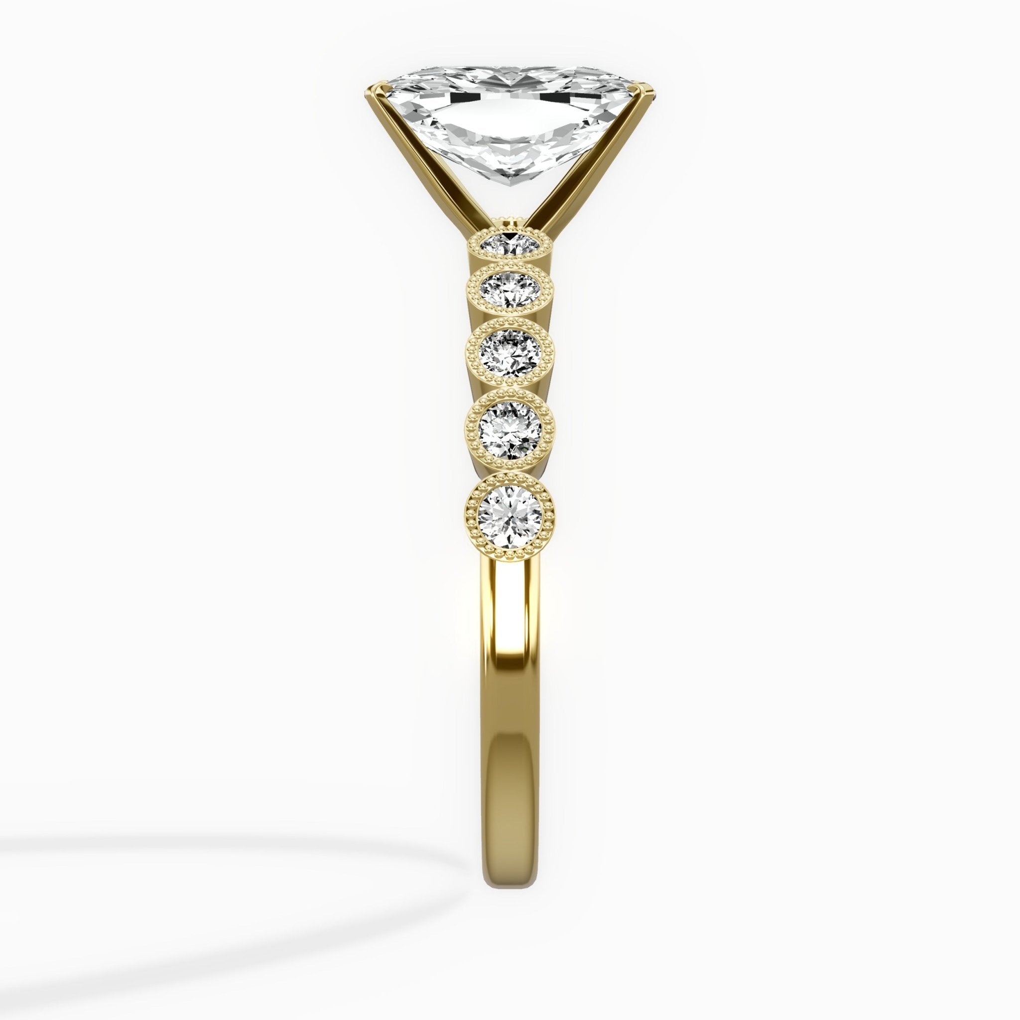 Bezel Vintage Style Engagement Ring - The Better Diamonds