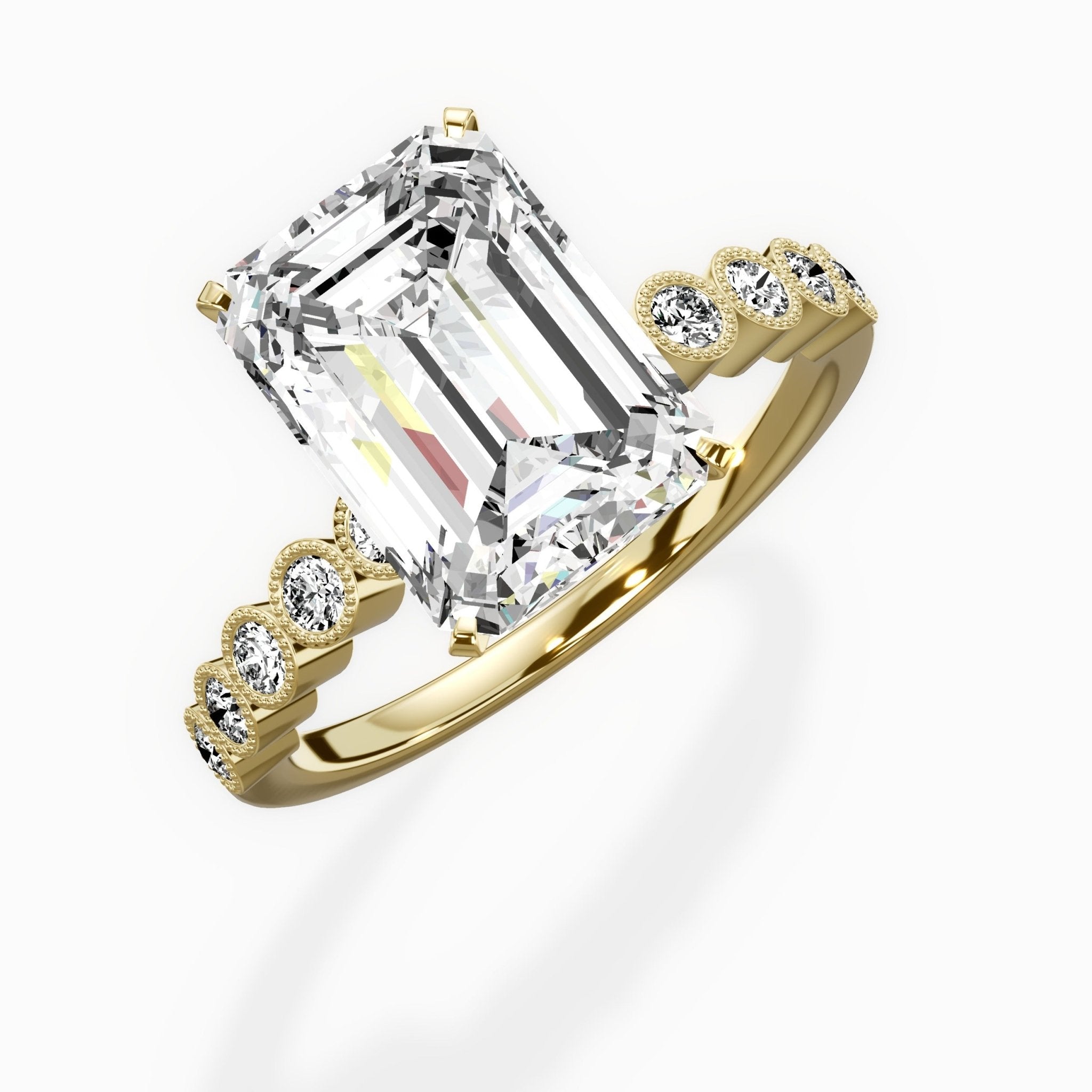 Bezel Vintage Style Engagement Ring - The Better Diamonds
