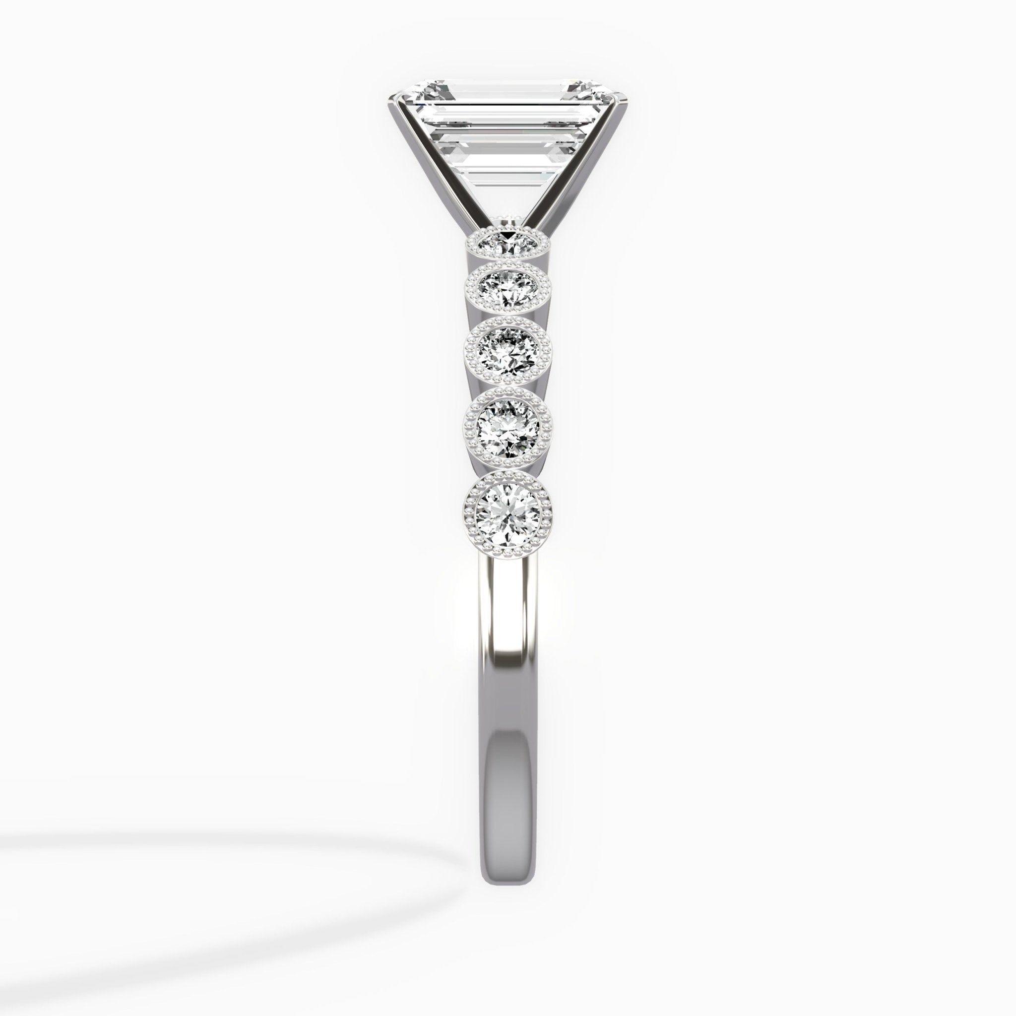 Bezel Vintage Style Engagement Ring - The Better Diamonds