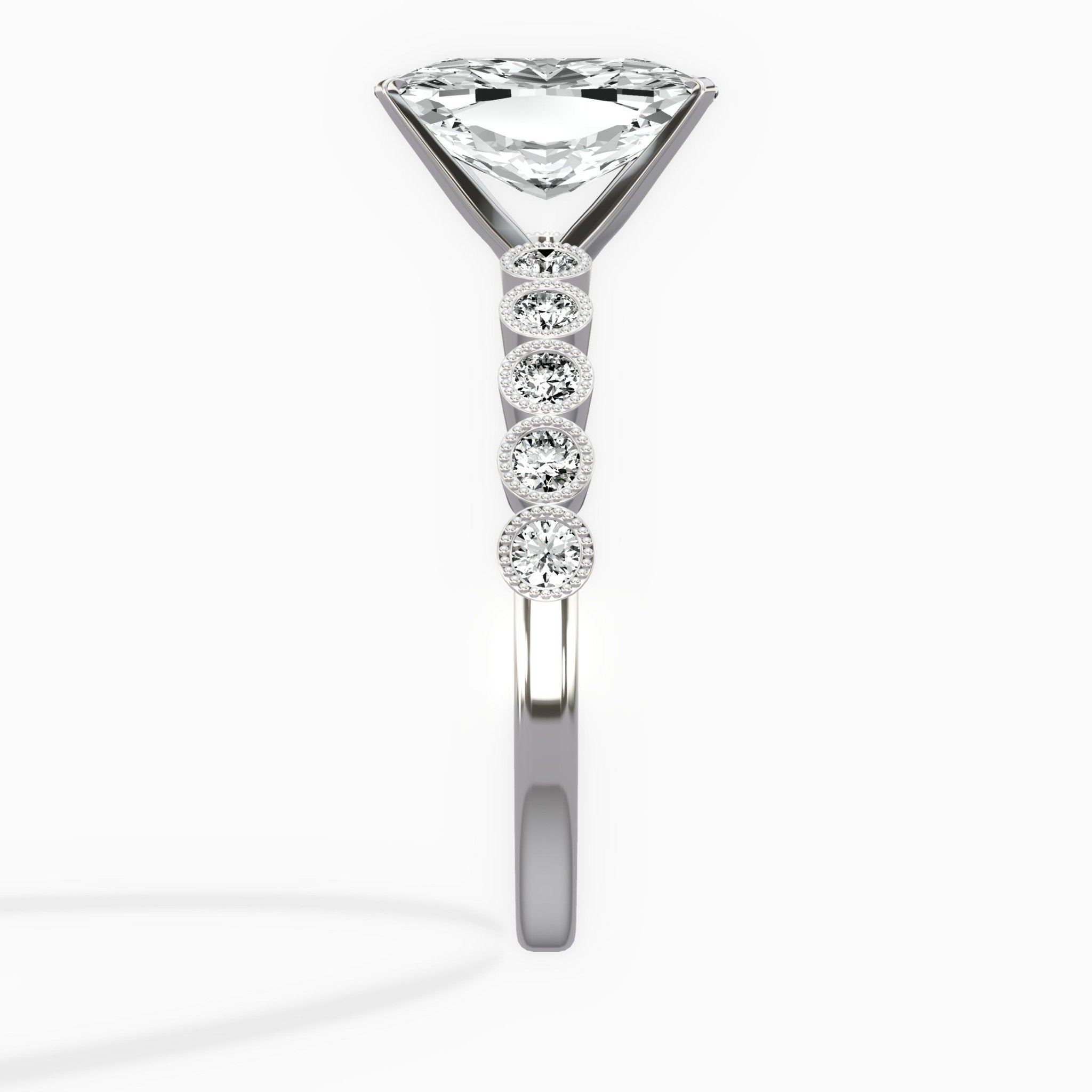 Bezel Vintage Style Engagement Ring - The Better Diamonds
