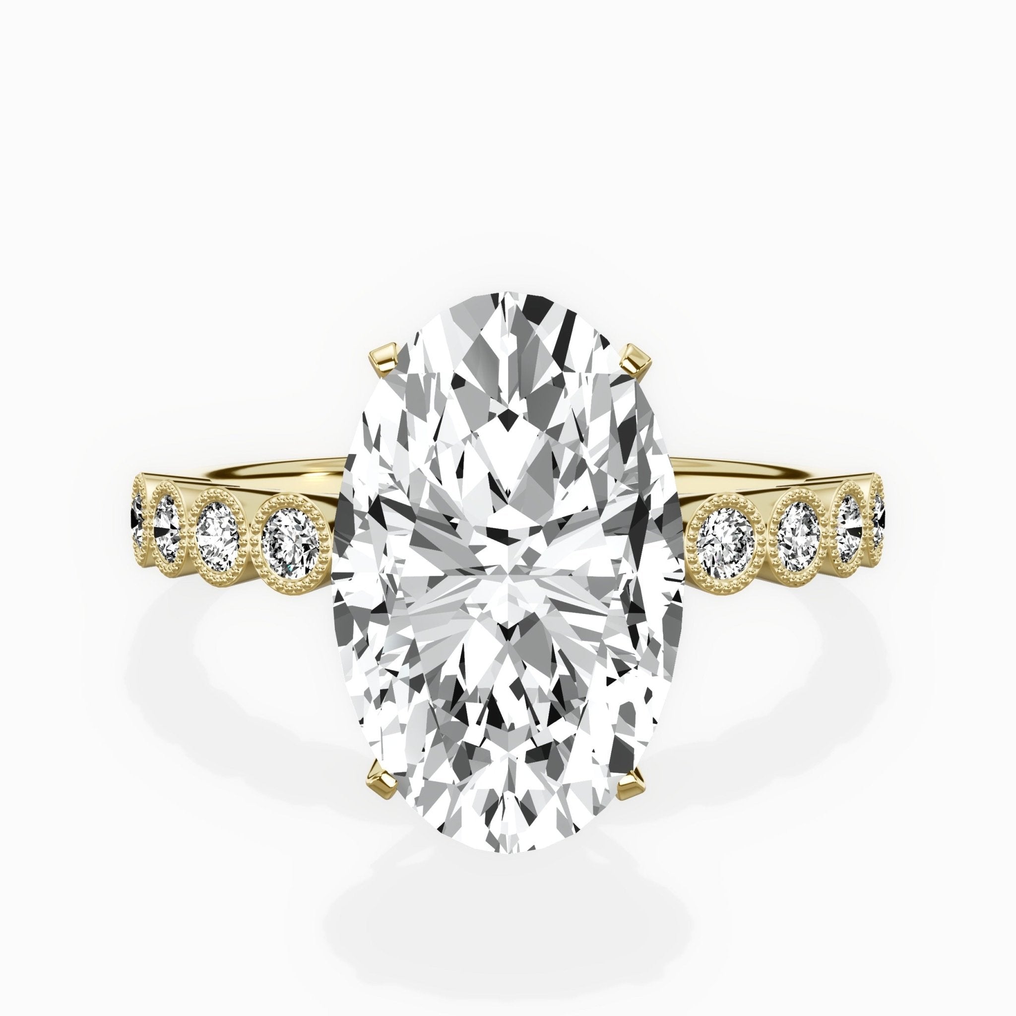 Bezel Vintage Style Engagement Ring - The Better Diamonds