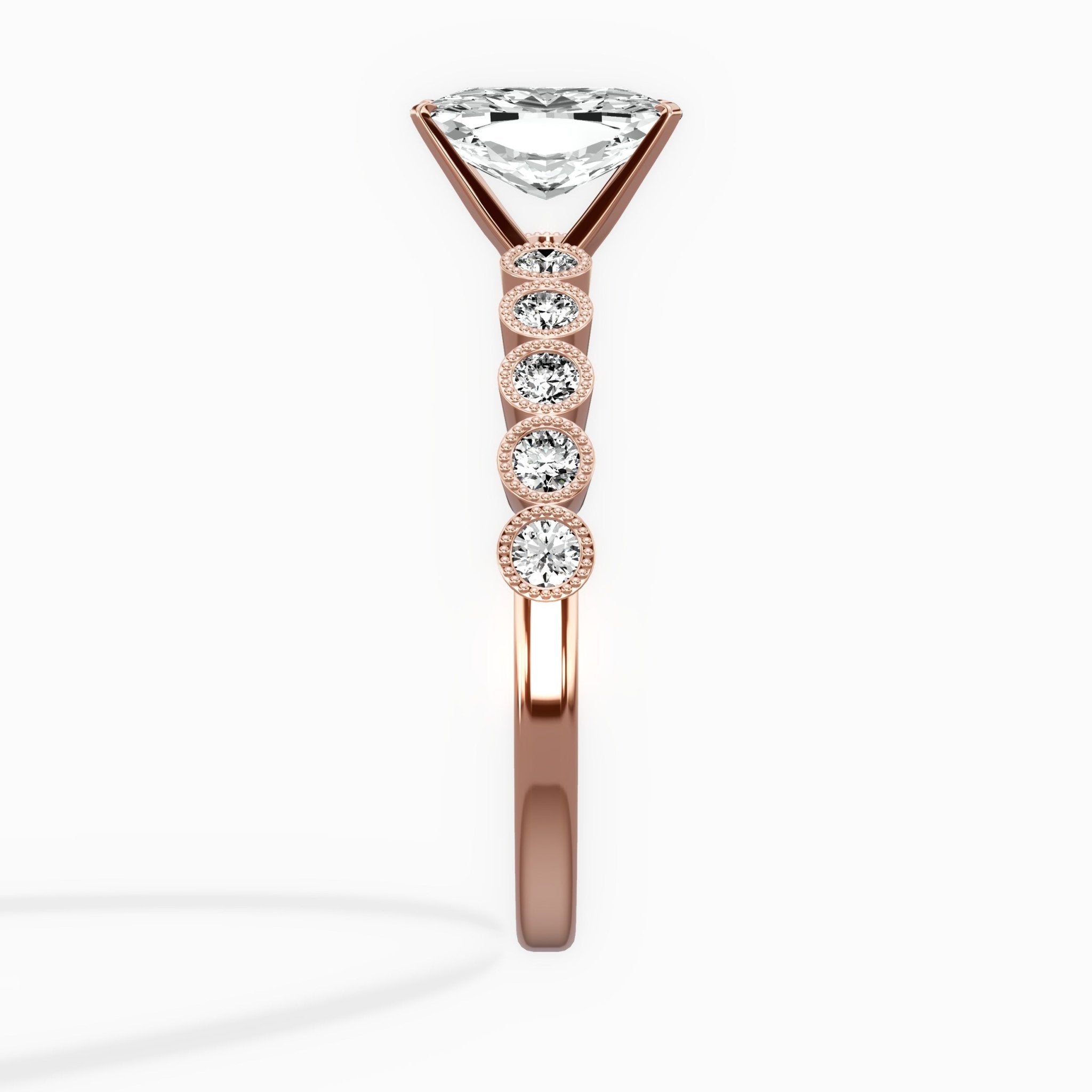 Bezel Vintage Style Engagement Ring - The Better Diamonds