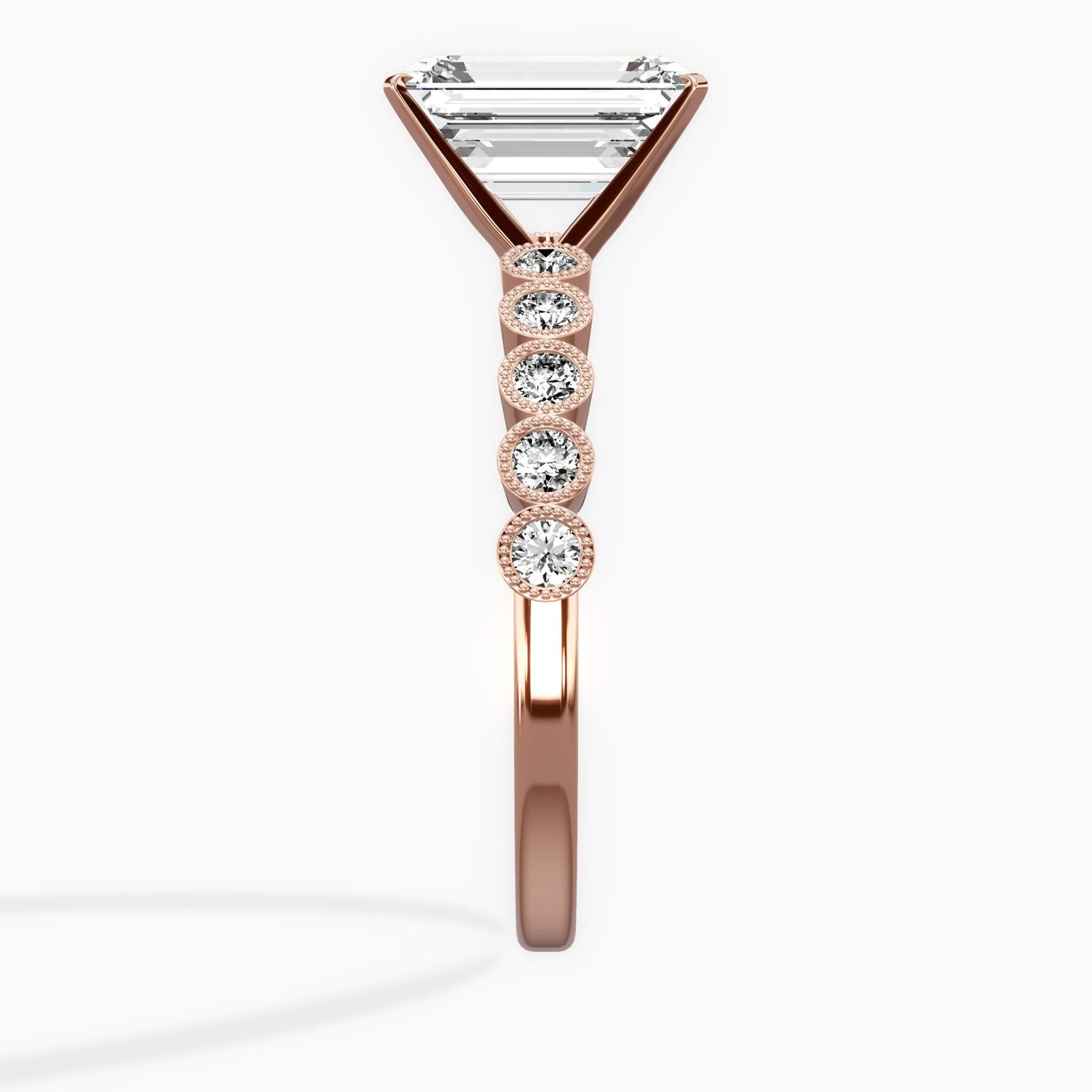 Bezel Vintage Style Engagement Ring - The Better Diamonds
